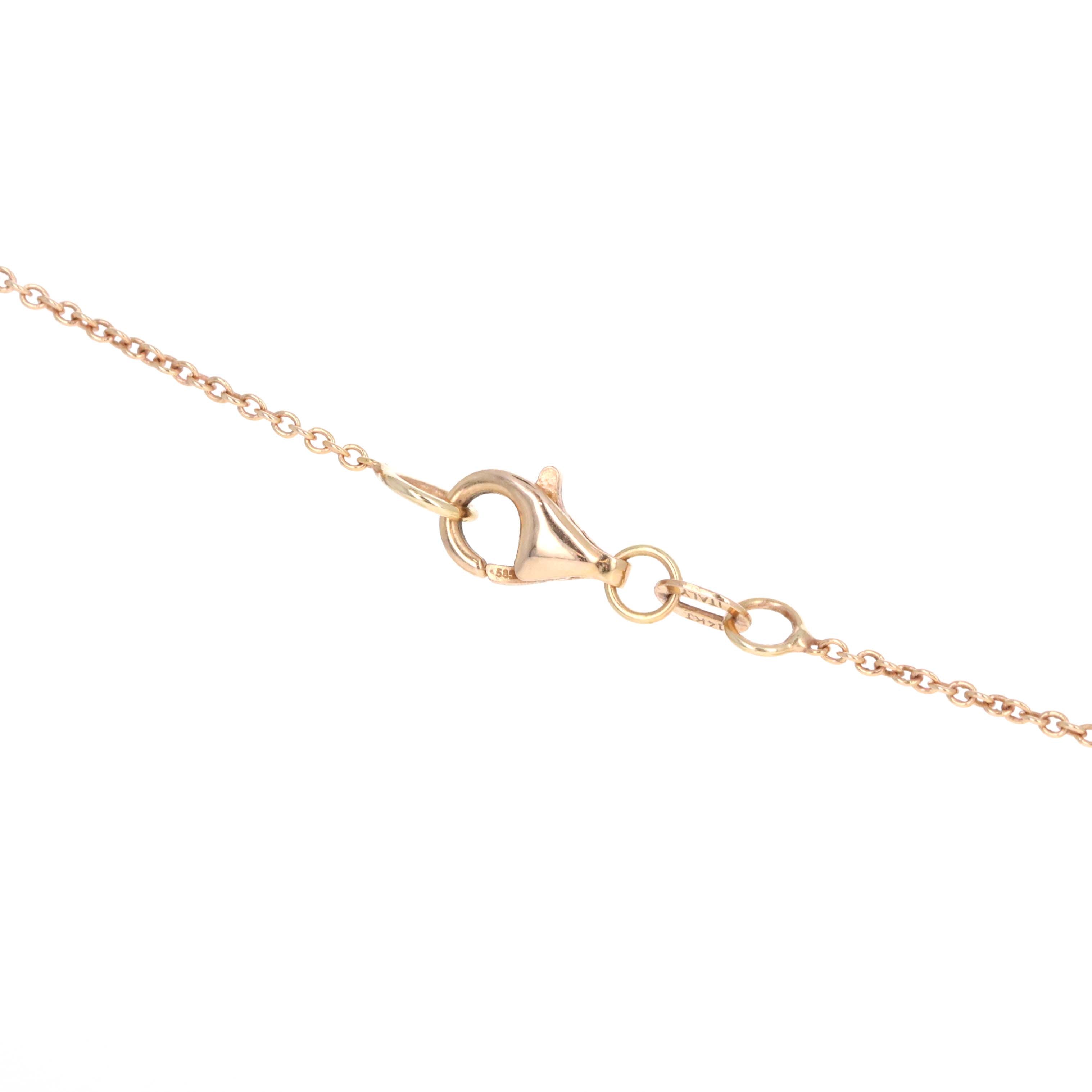 14K Rose Gold 0.38 Carat Diamond Pave Pendant Necklace -  Replica Handbags 
