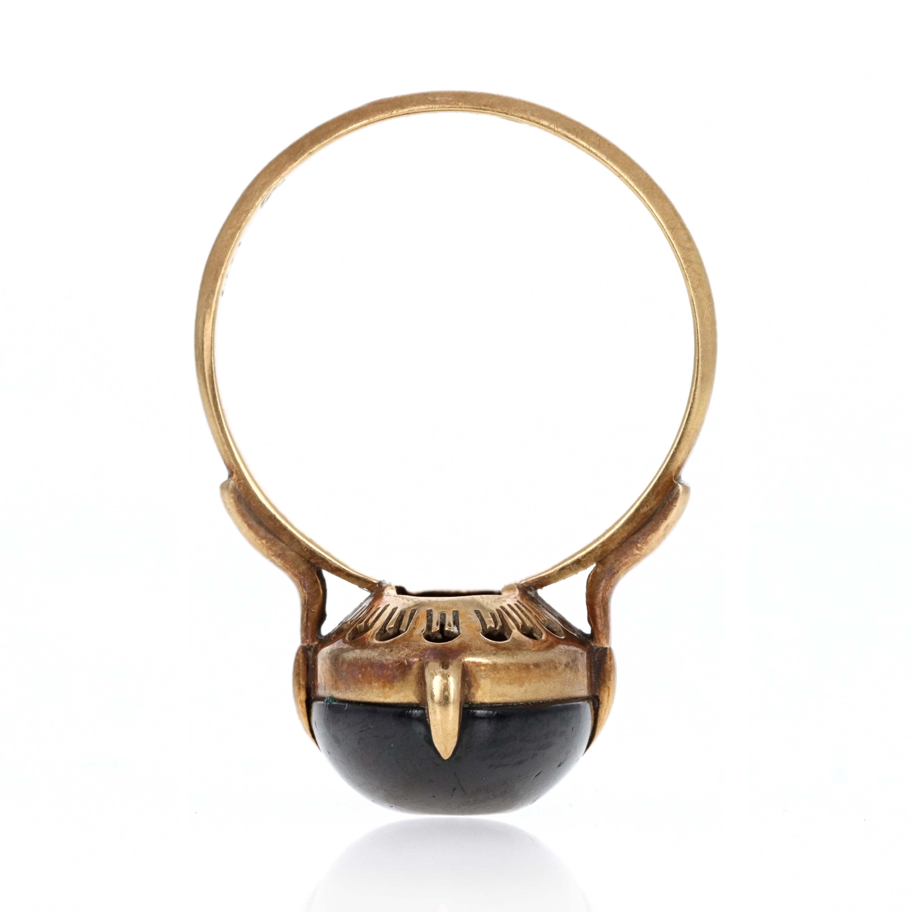 Victorian 18K Yellow Gold 8 Carat Cabochon Garnet Ring - Replica Handbags