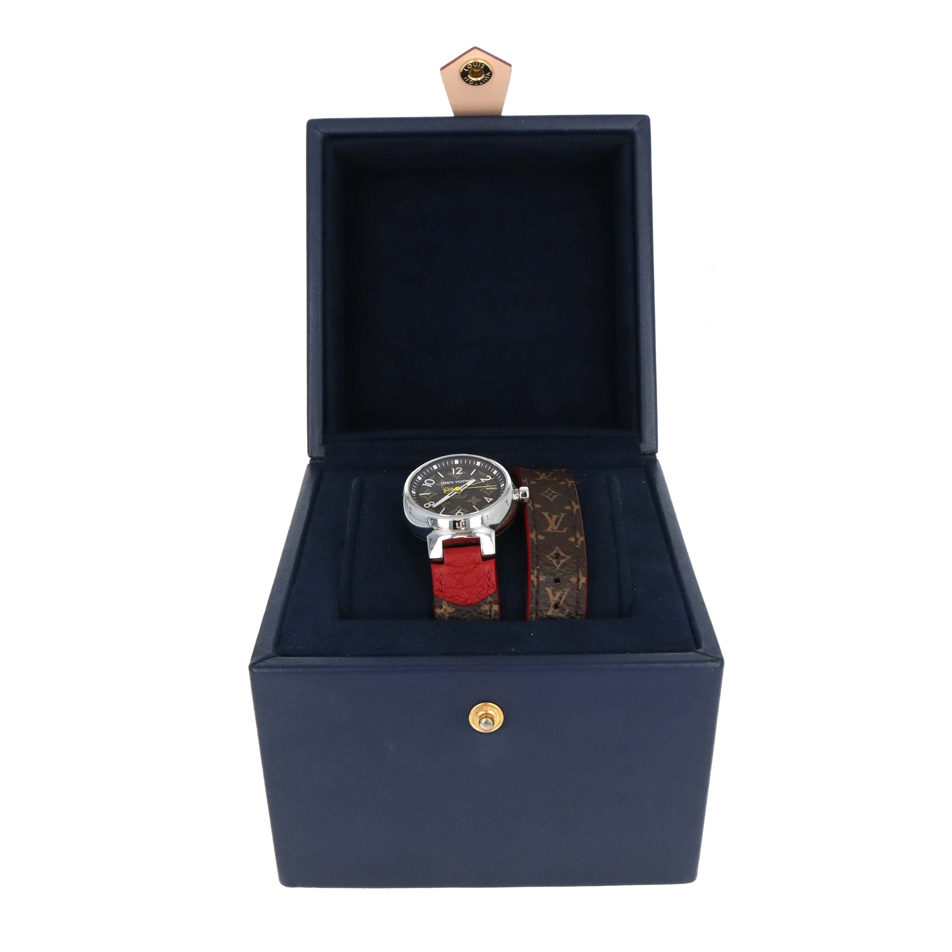 Louis Vuitton Tambour Monogram Quartz Model QA070 - Replica Handbags