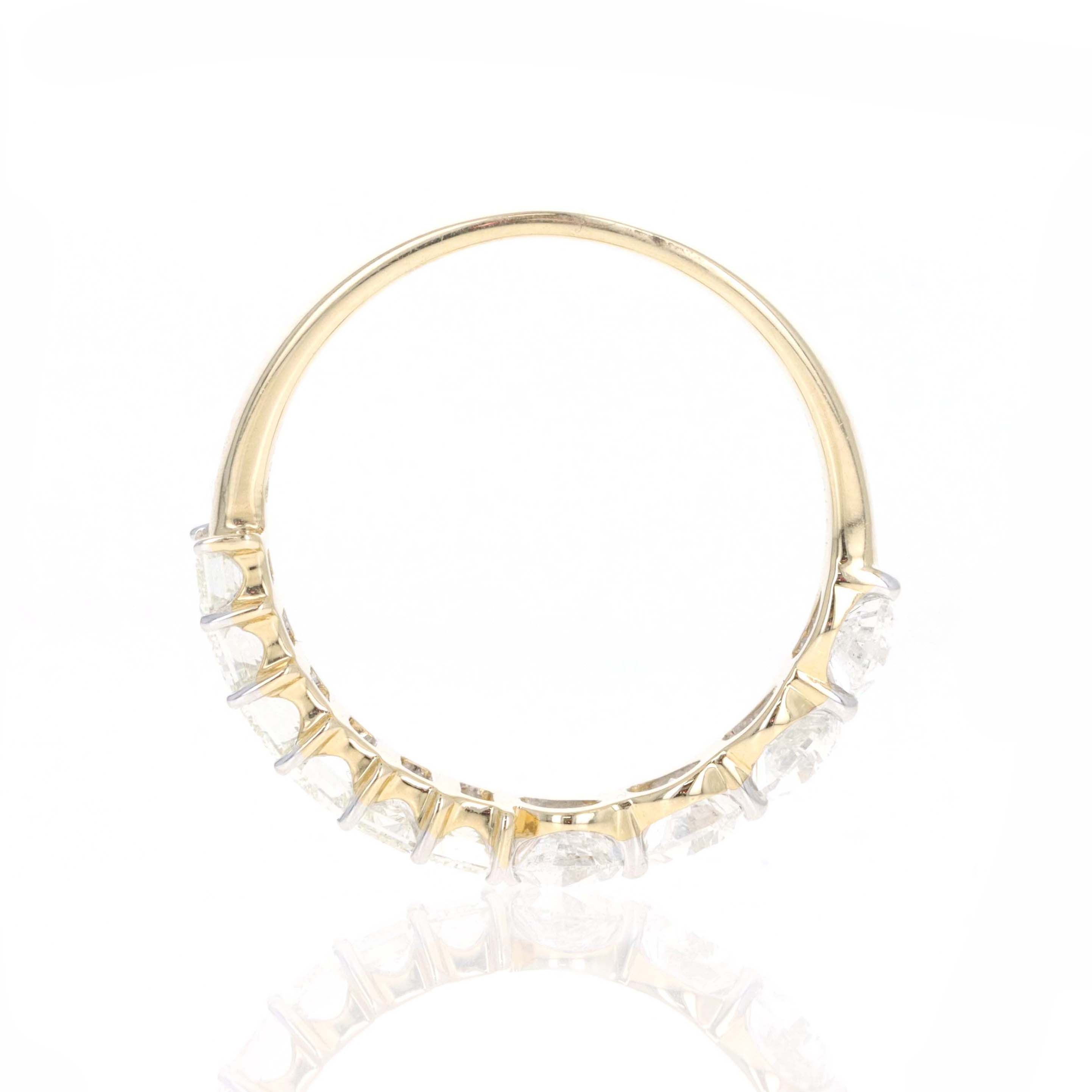 14K Yellow Gold 2.4 Carat Baguette and Pear Cut Diamond Half Band - Replica Handbags