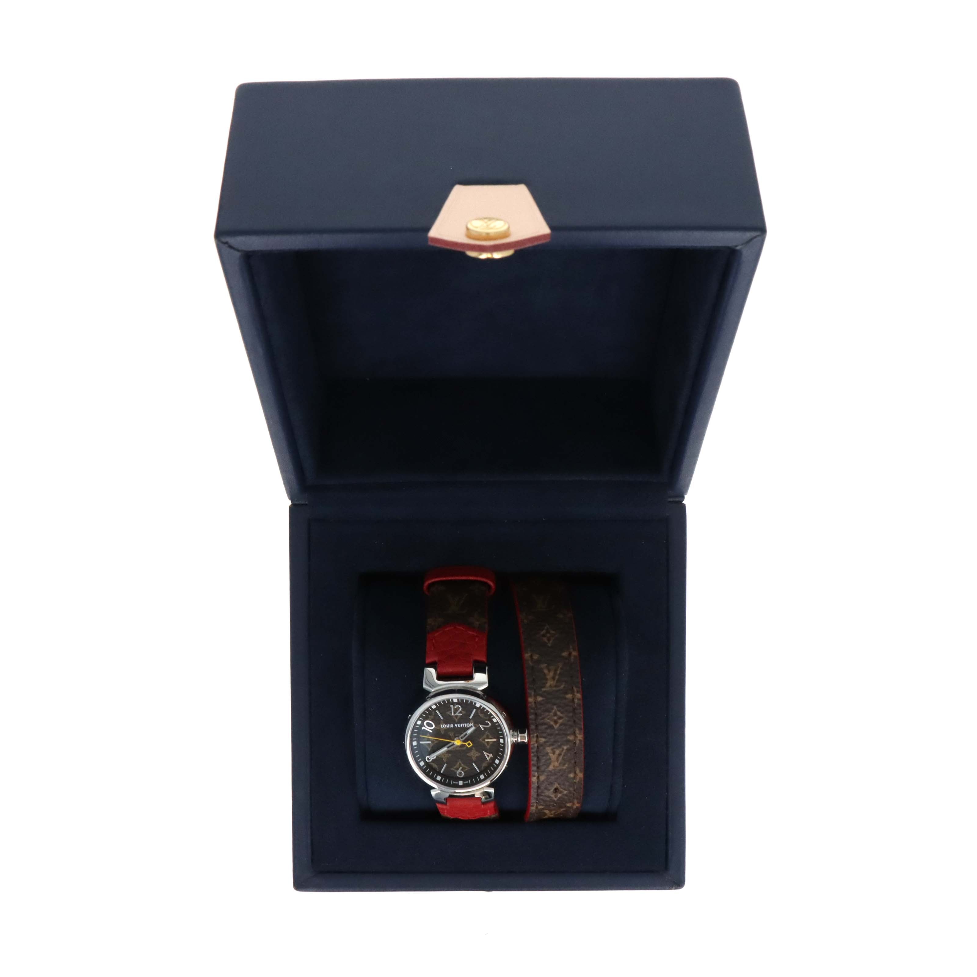 Louis Vuitton Tambour Monogram Quartz Model QA070 -  Replica Handbags 