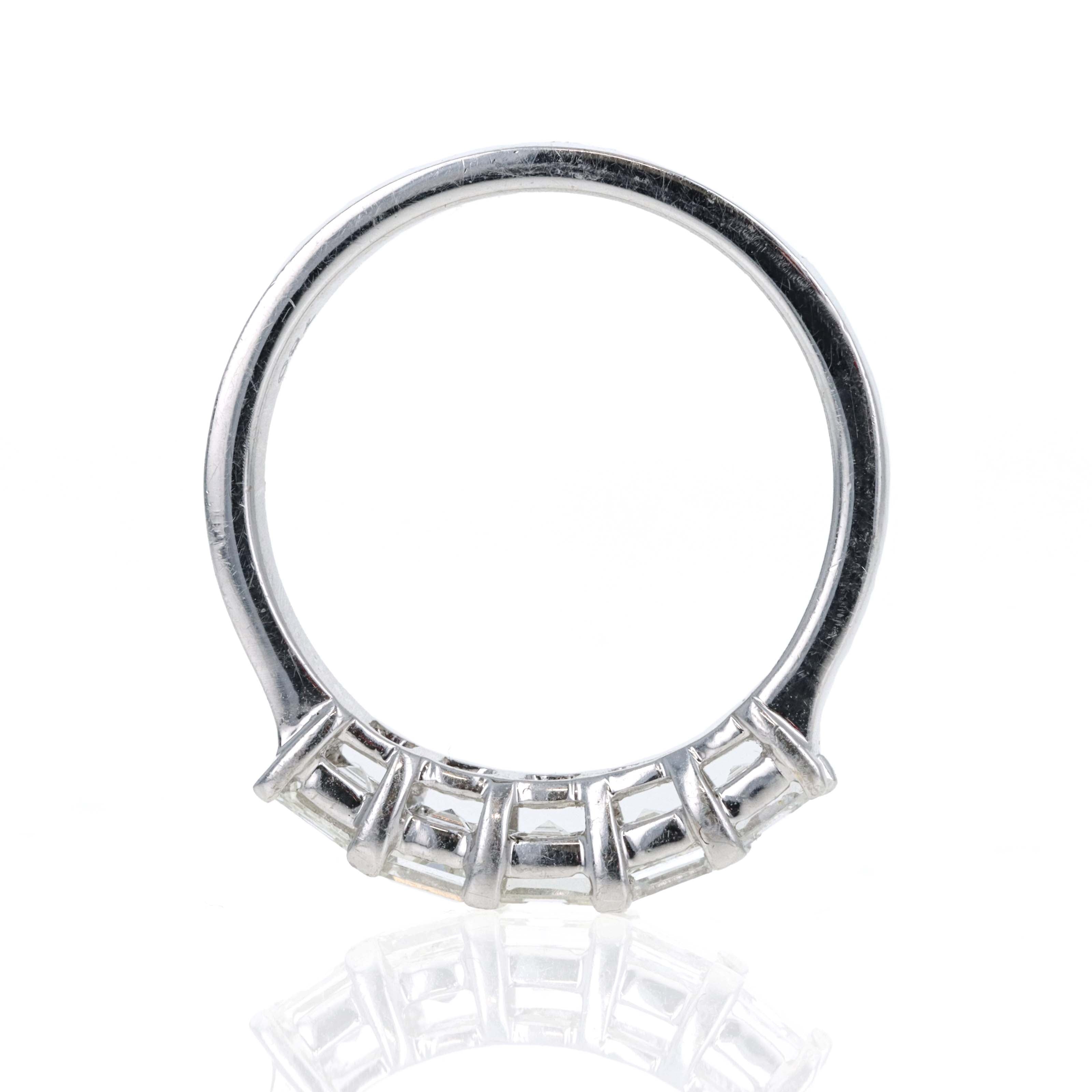 18K White Gold 1.12 Carat Princess Diamond Half Eternity Band -  Replica Handbags 