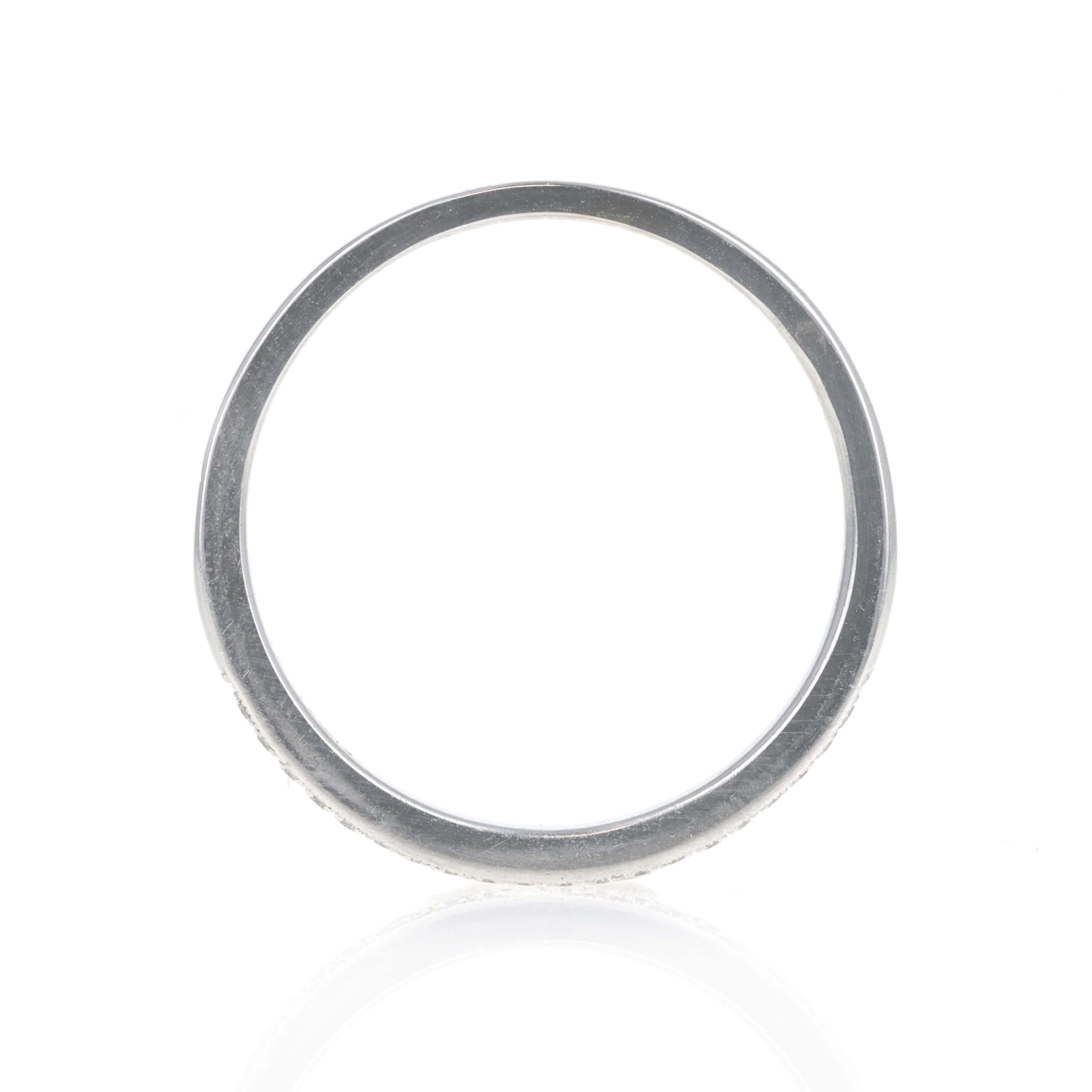 14K White Gold 0.15 Carat Round Diamond Milgrain Wedding Band - Replica Handbags