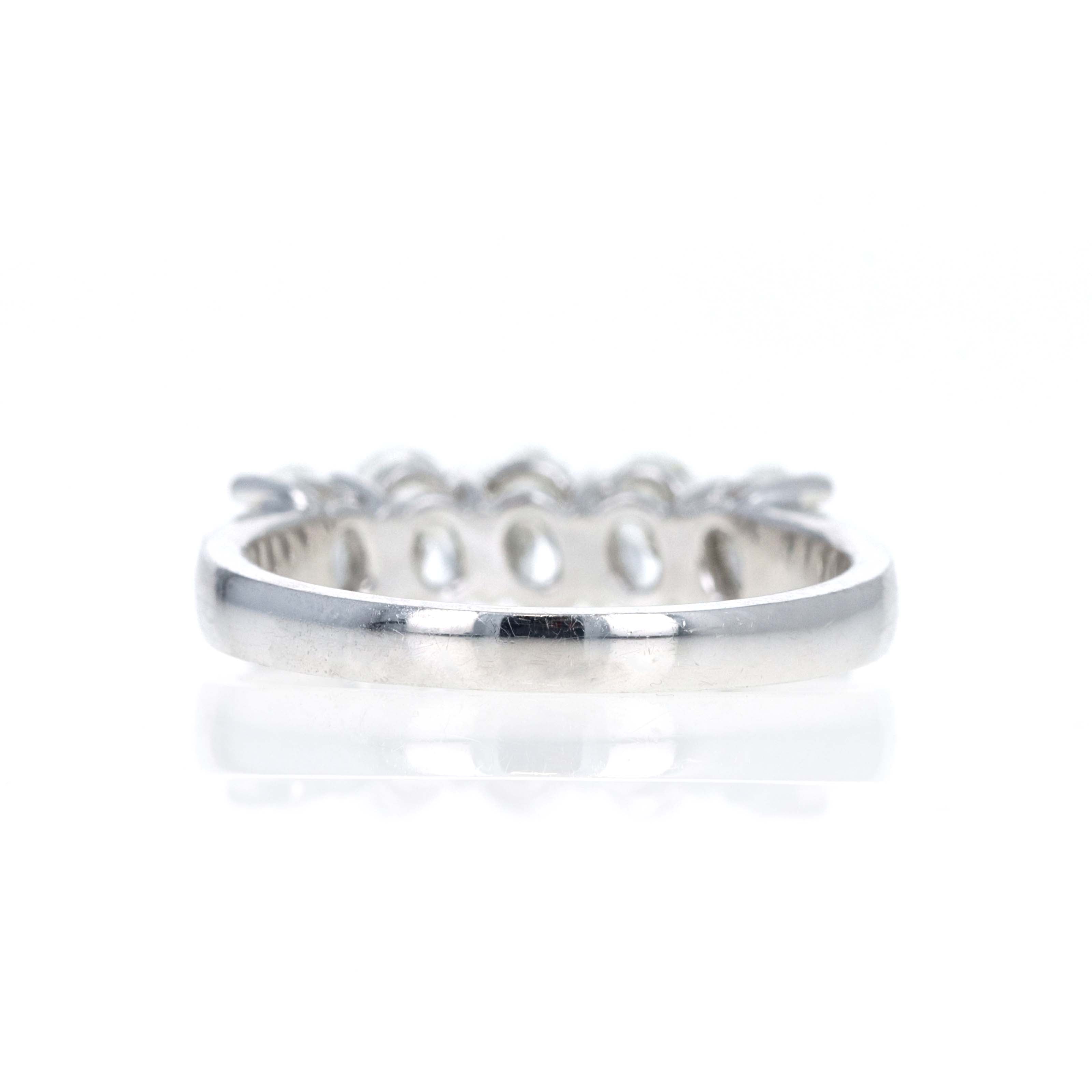 18K White Gold 1.30 Carat Oval Diamond Half Eternity Band -  Replica Handbags 