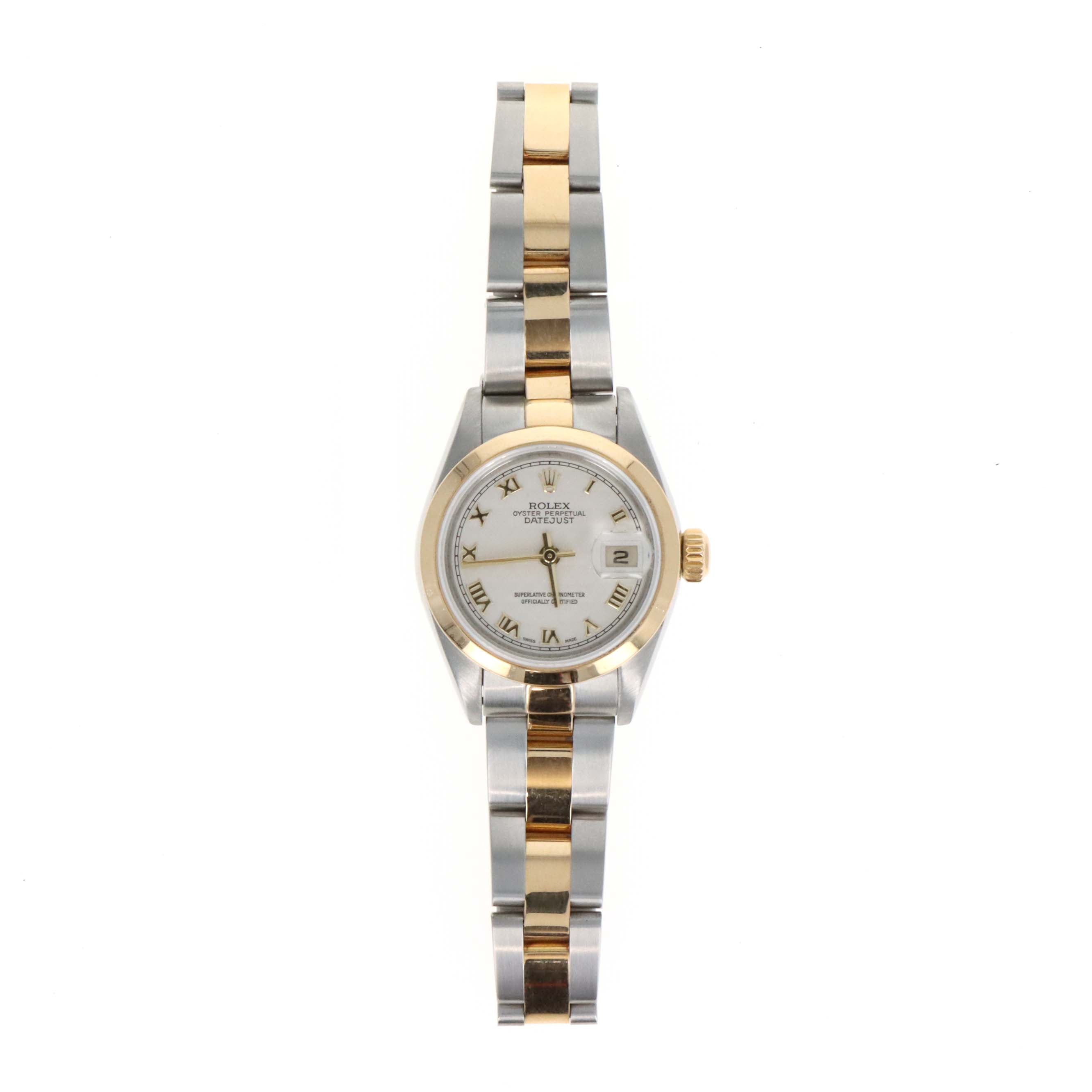 Rolex Datejust 26MM Two Tone 79163 Ivory Pyramid Roman Numeral Dial - Replica Handbags