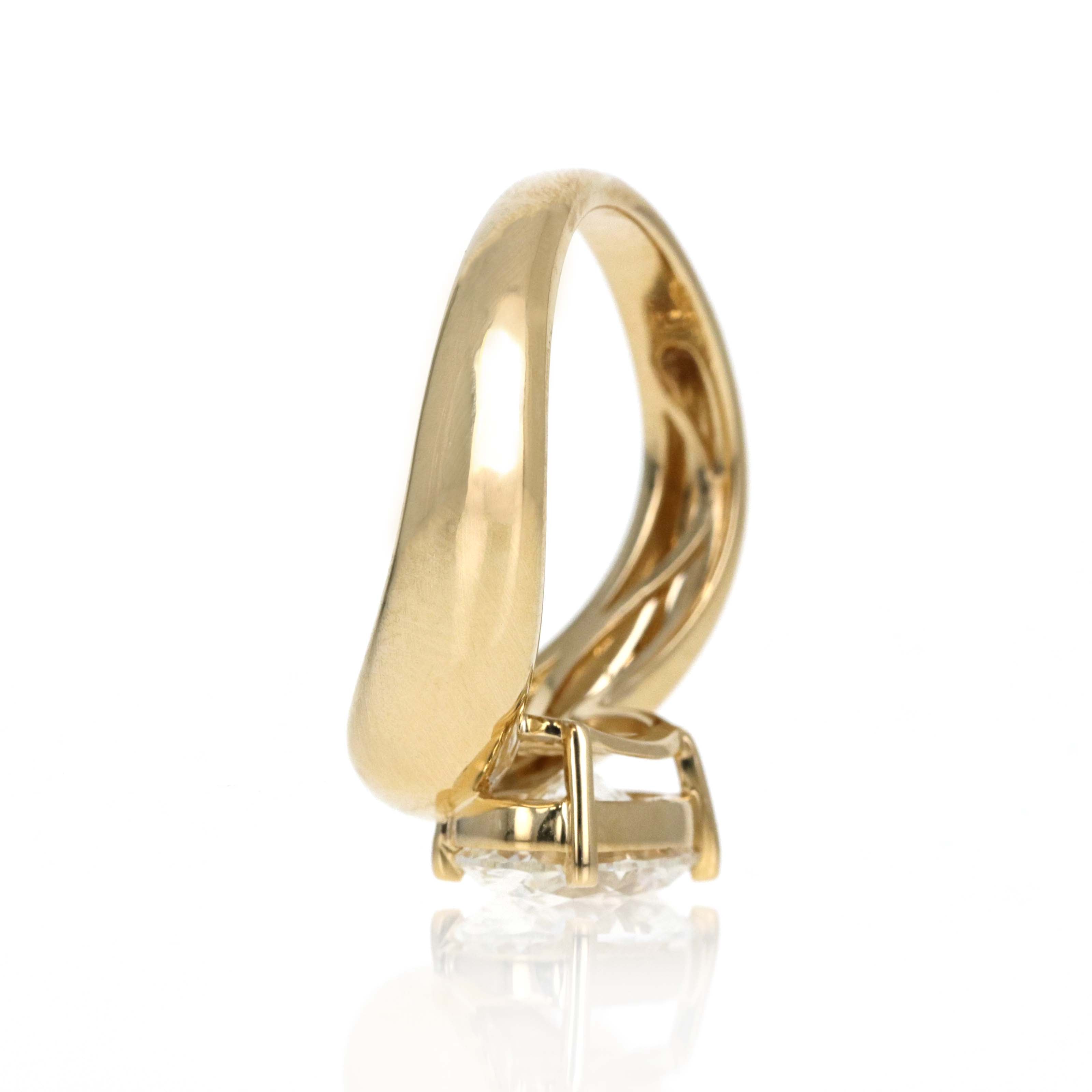 Lab Grown Oval Diamond East West Curve Ring - Replica Handbags