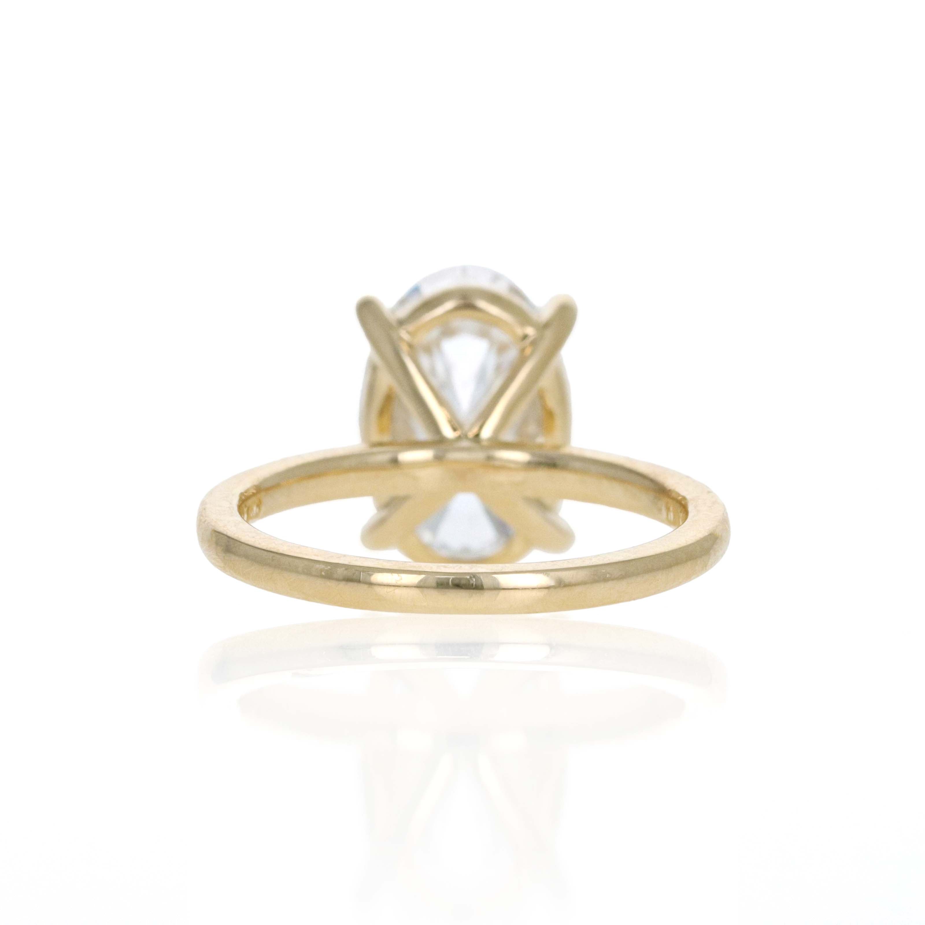 Lab Grown Oval Diamond Solitaire Engagement Ring -  Replica Handbags 