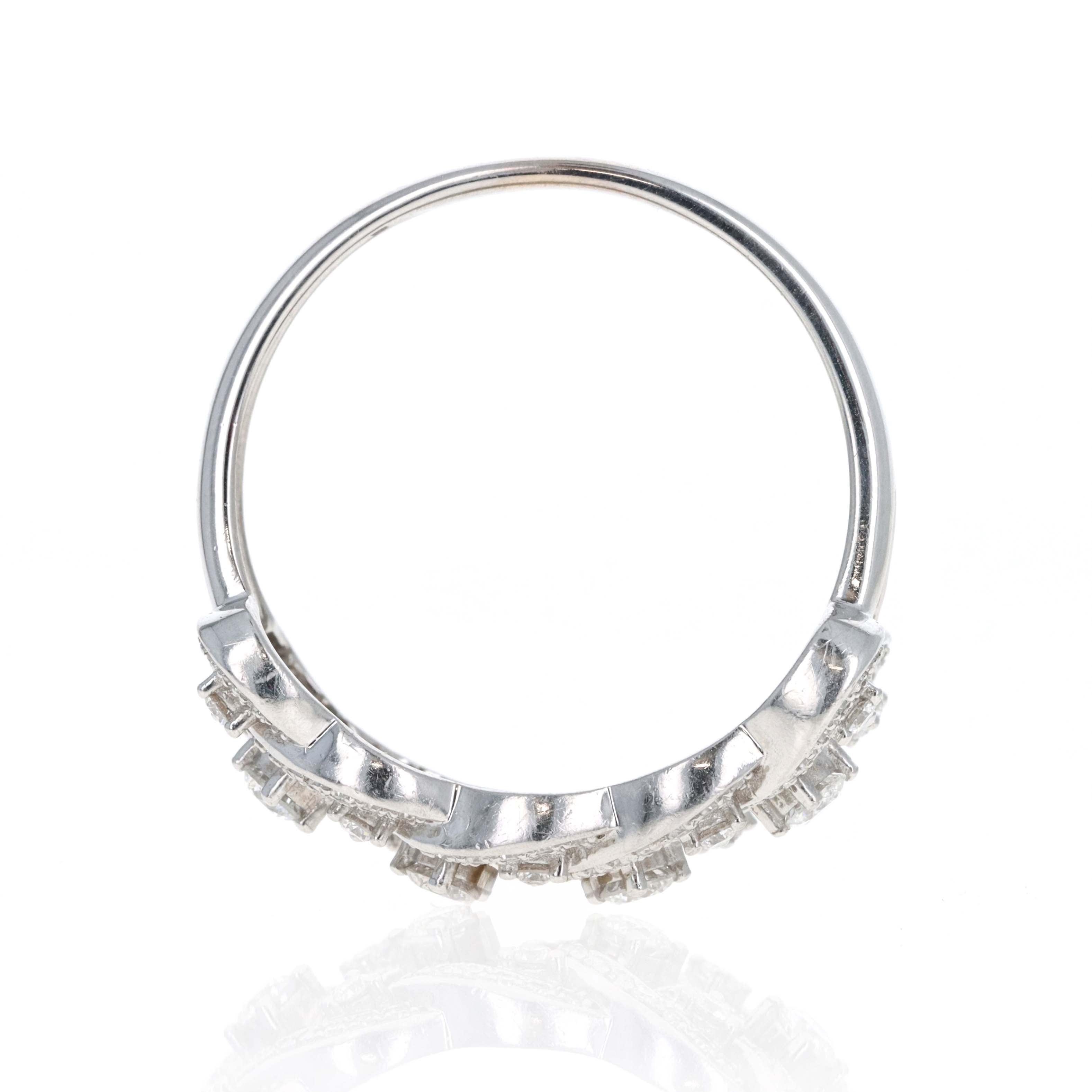 14K White Gold 1 Carat Diamond Woven Ring -  Replica Handbags 