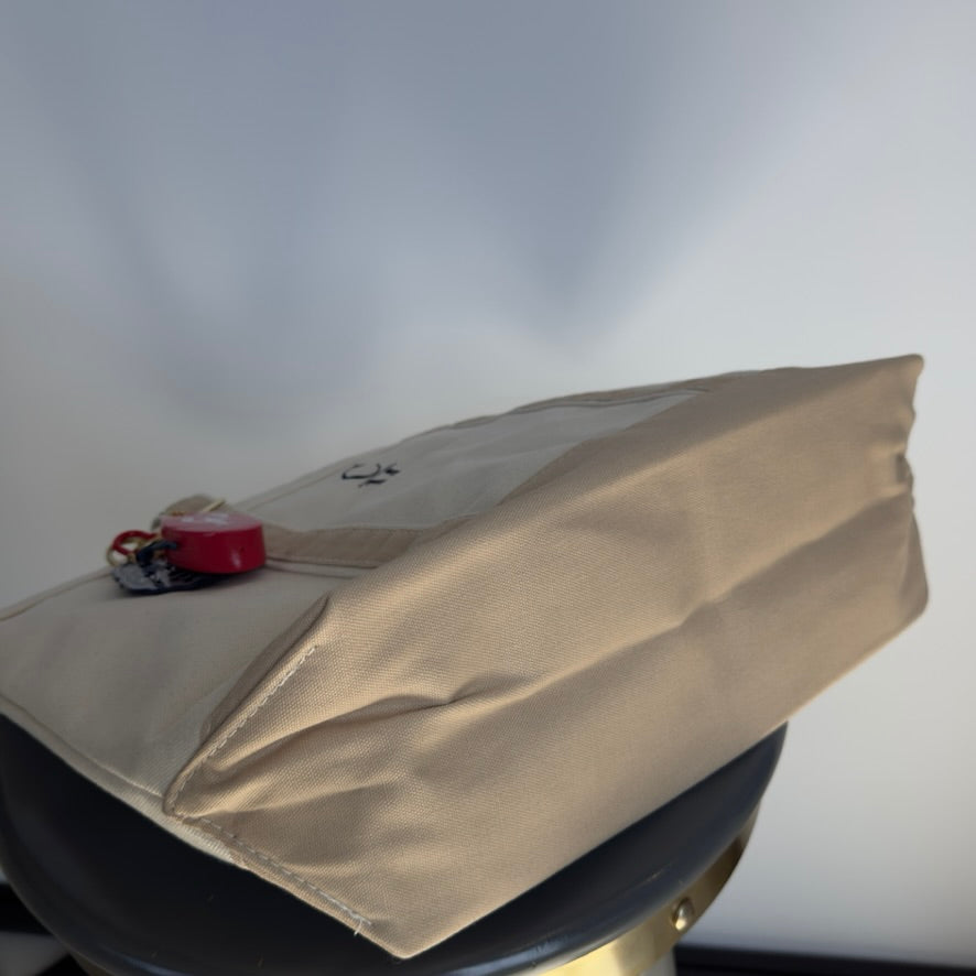 Embroidered Cape May Medium Canvas Boat Tote x Freshwater Curated Goods Bag Charms - Replica Handbags