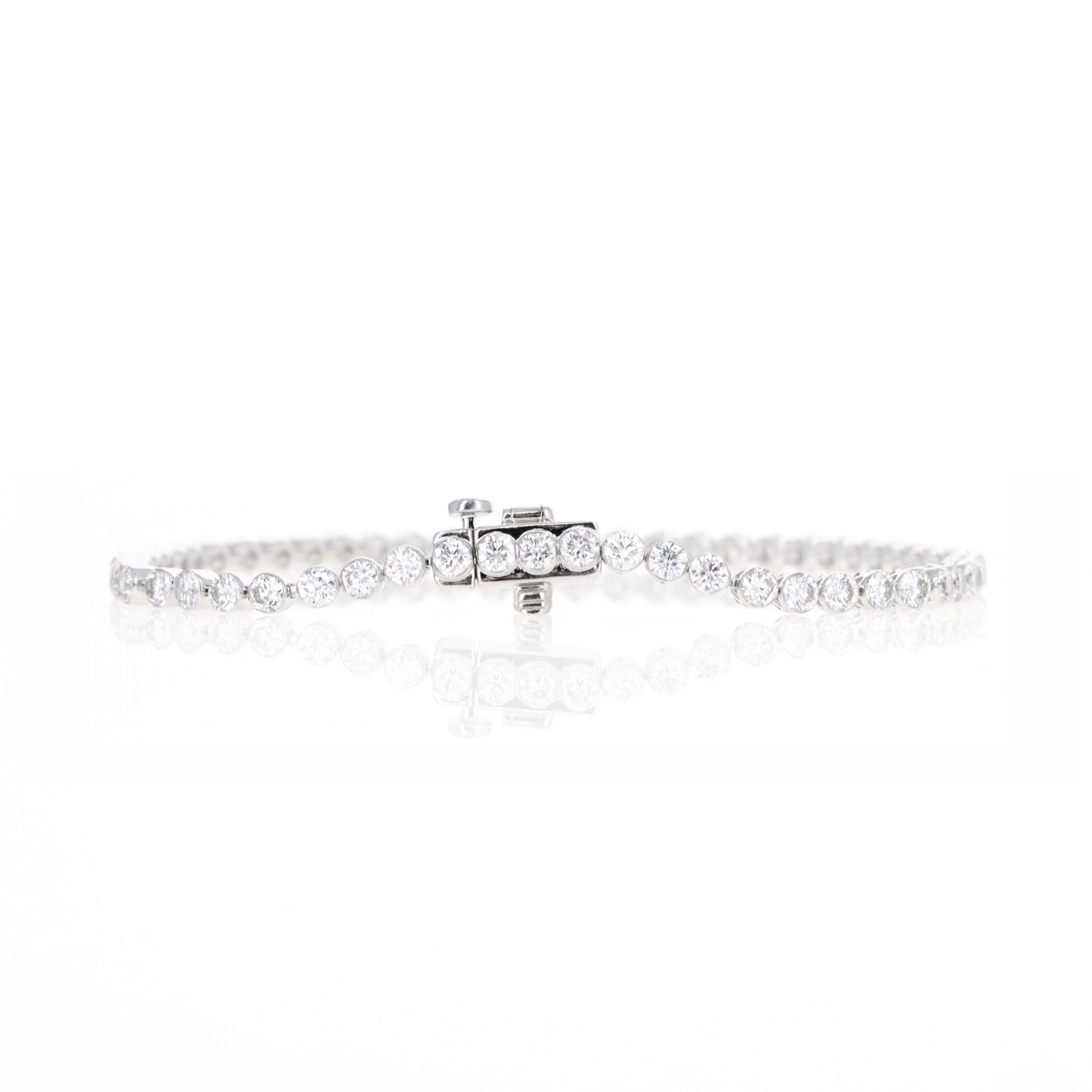 Lab Grown Round Diamond 5 Carat Floating Tennis Bracelet - Replica Handbags