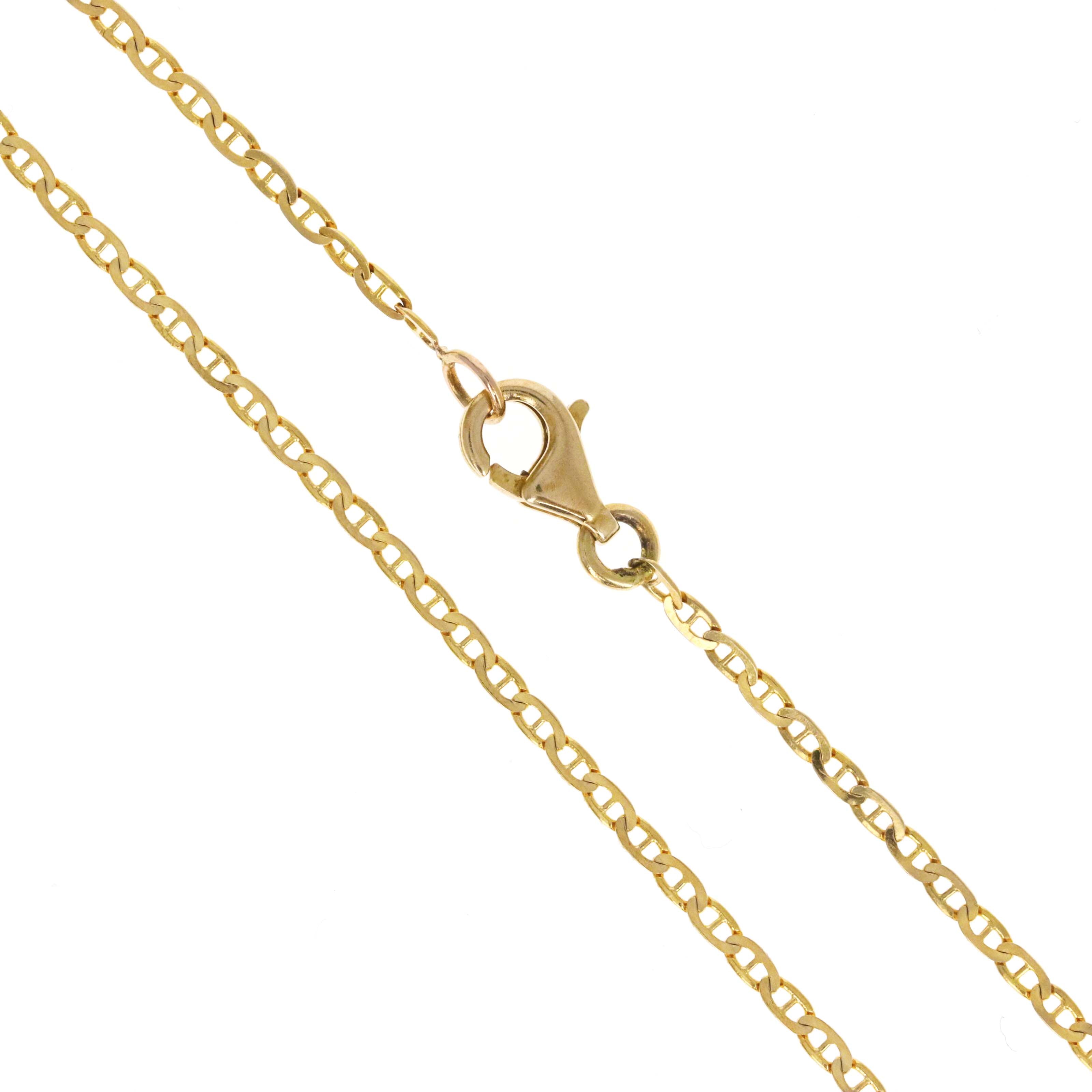 14K Yellow Gold 1.4mm Mariner Link Chain Bracelet -  Replica Handbags 