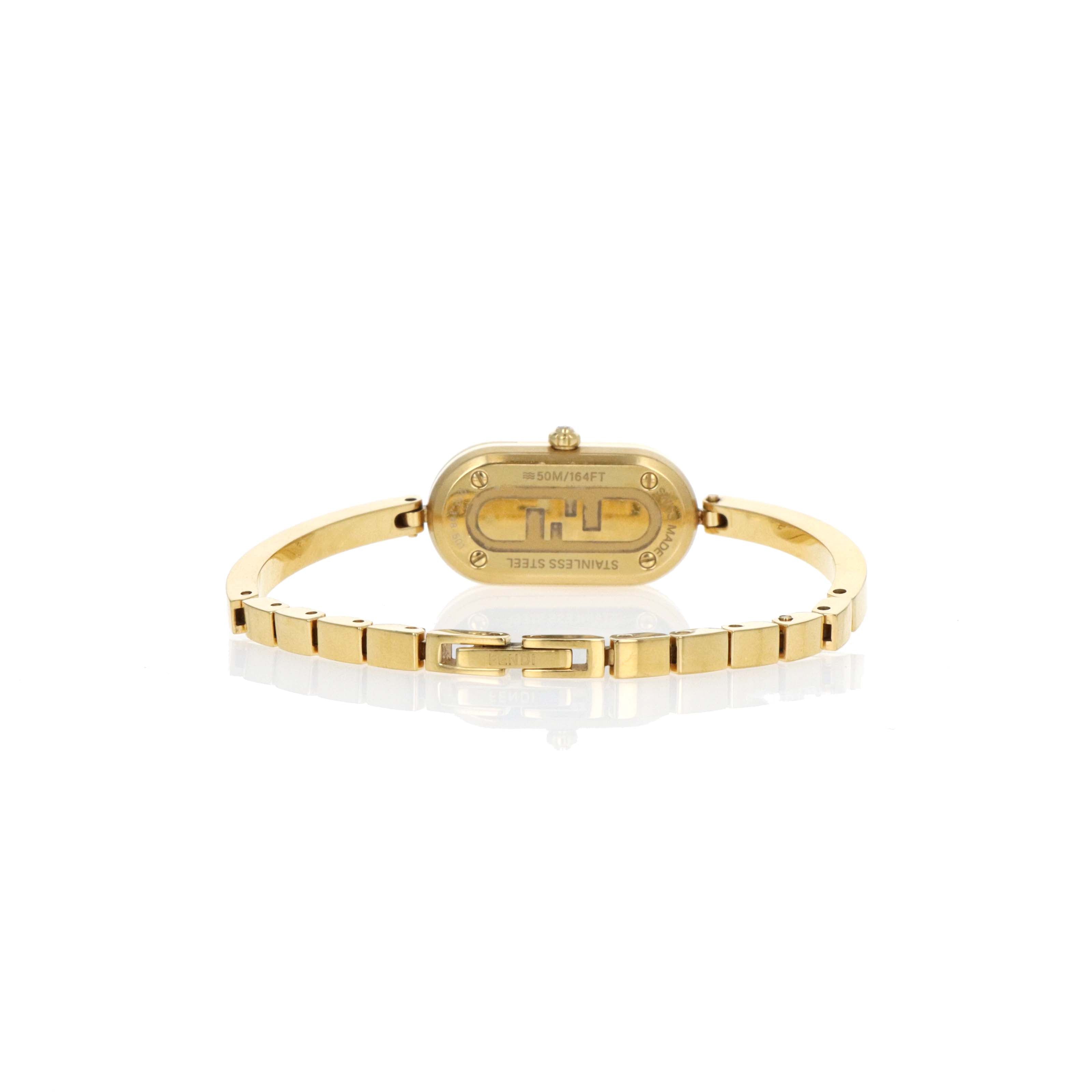 Fendi O'Lock Vertical Gold Tone Watch -  Replica Handbags 
