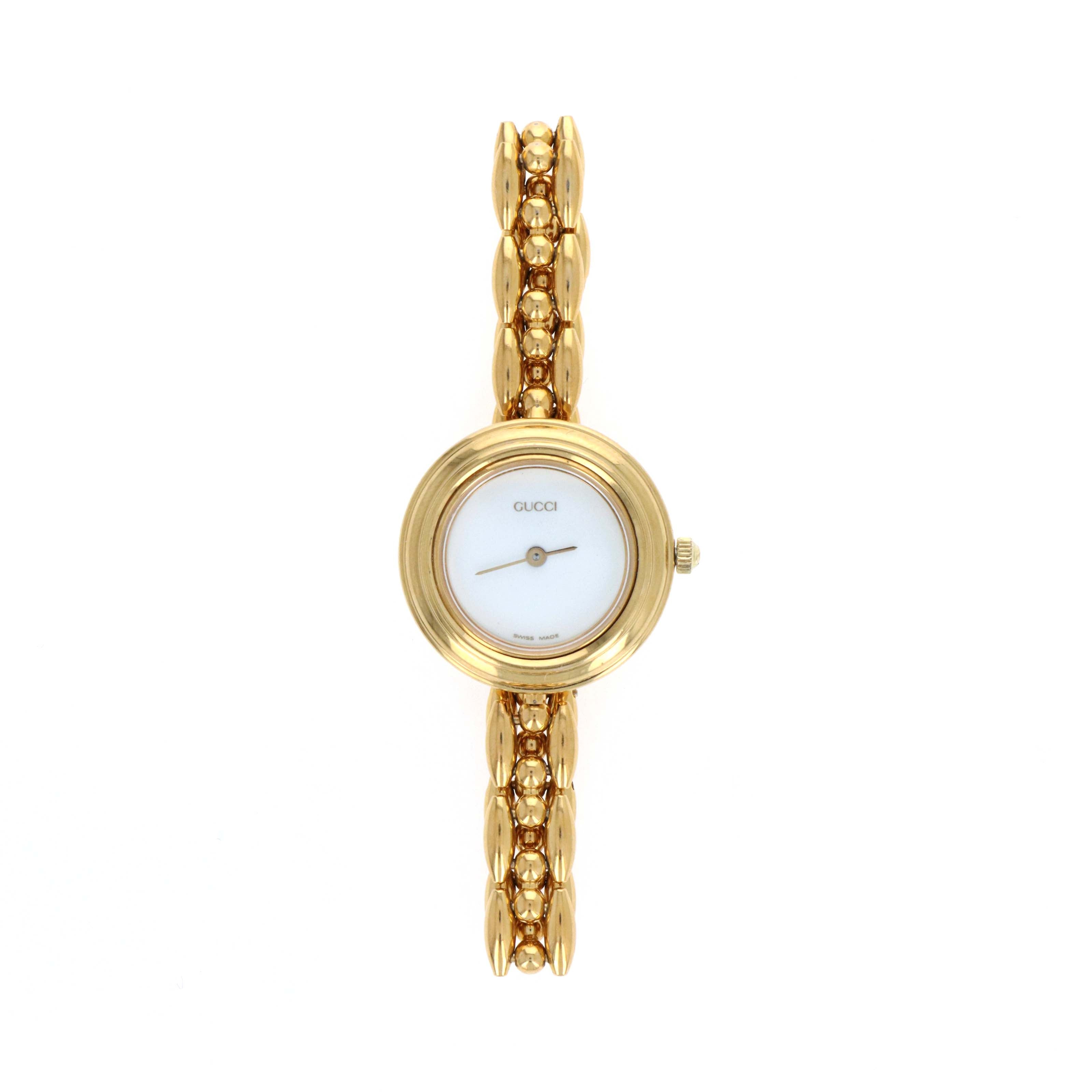 Vintage Gucci Interchangeable Bezel Link Bracelet Watch #11 - Replica Handbags