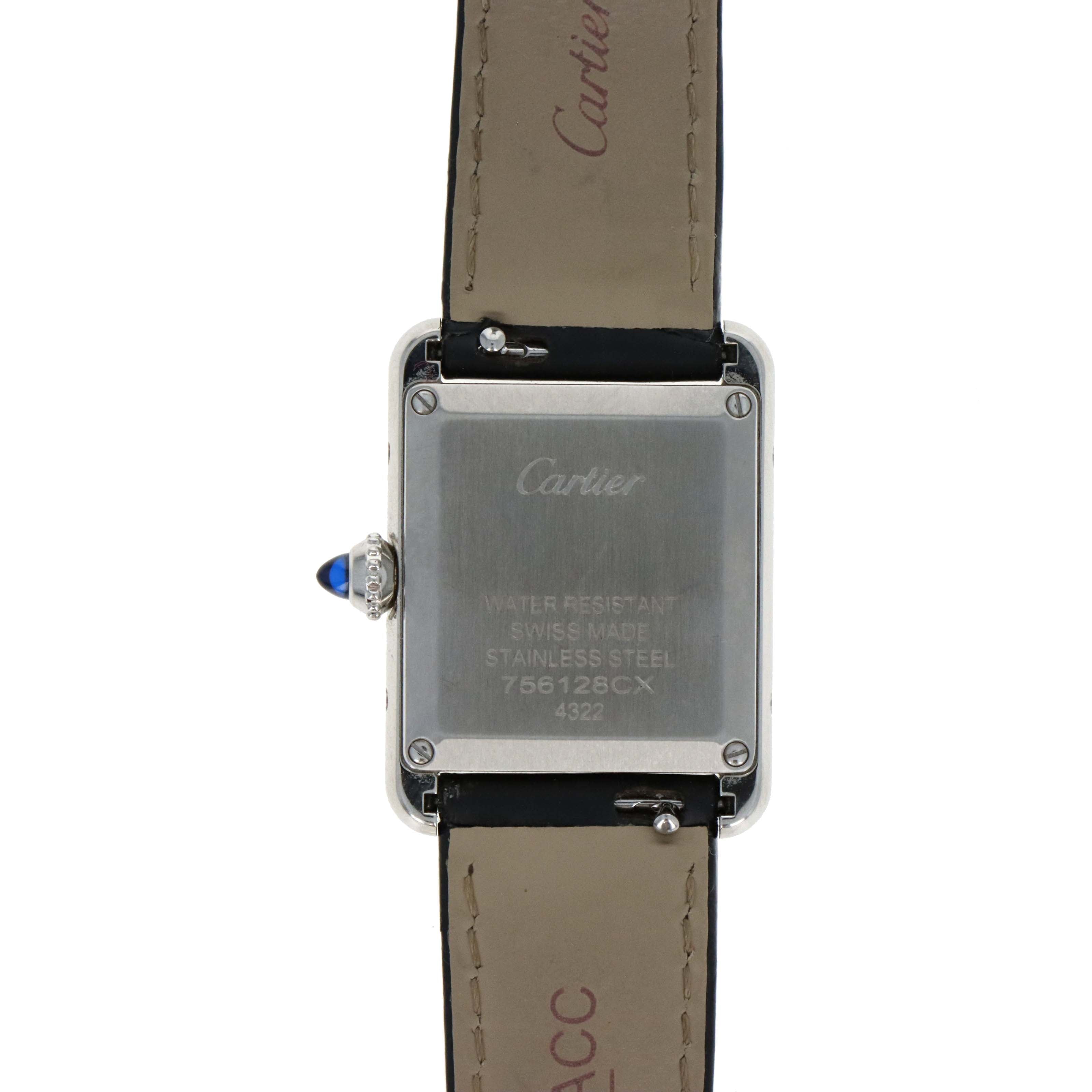 Cartier Tank Must Small Black Dial Reference WSTA0071 Steel Box & Papers Quartz Movement - Replica Handbags