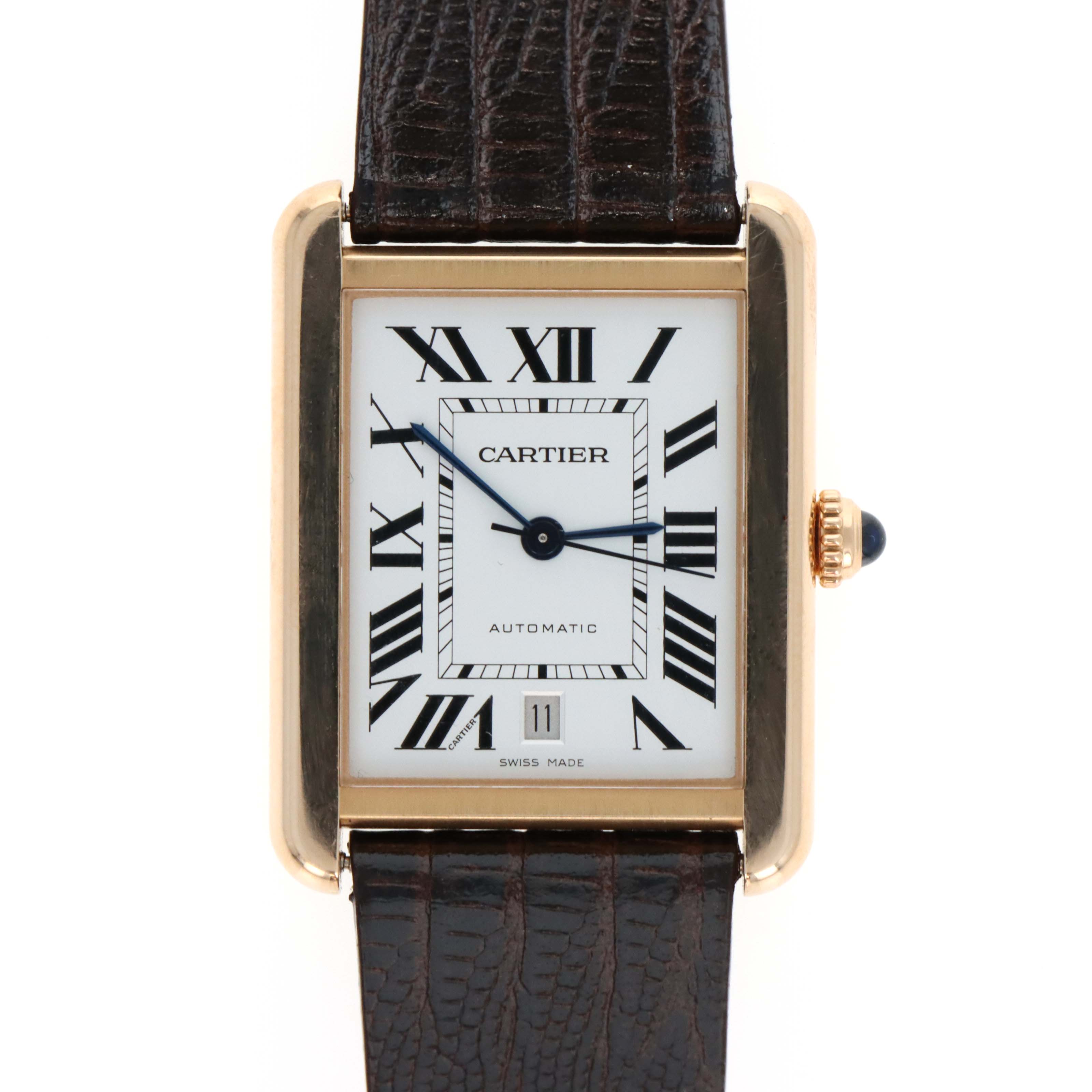 Cartier Tank Solo XL 18K Rose Gold Reference W5200026 Automatic - Replica Handbags