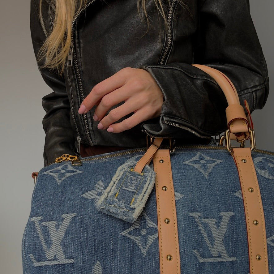 Louis Vuitton Keepall Bandouliere 45 Denim -  Replica Handbags 