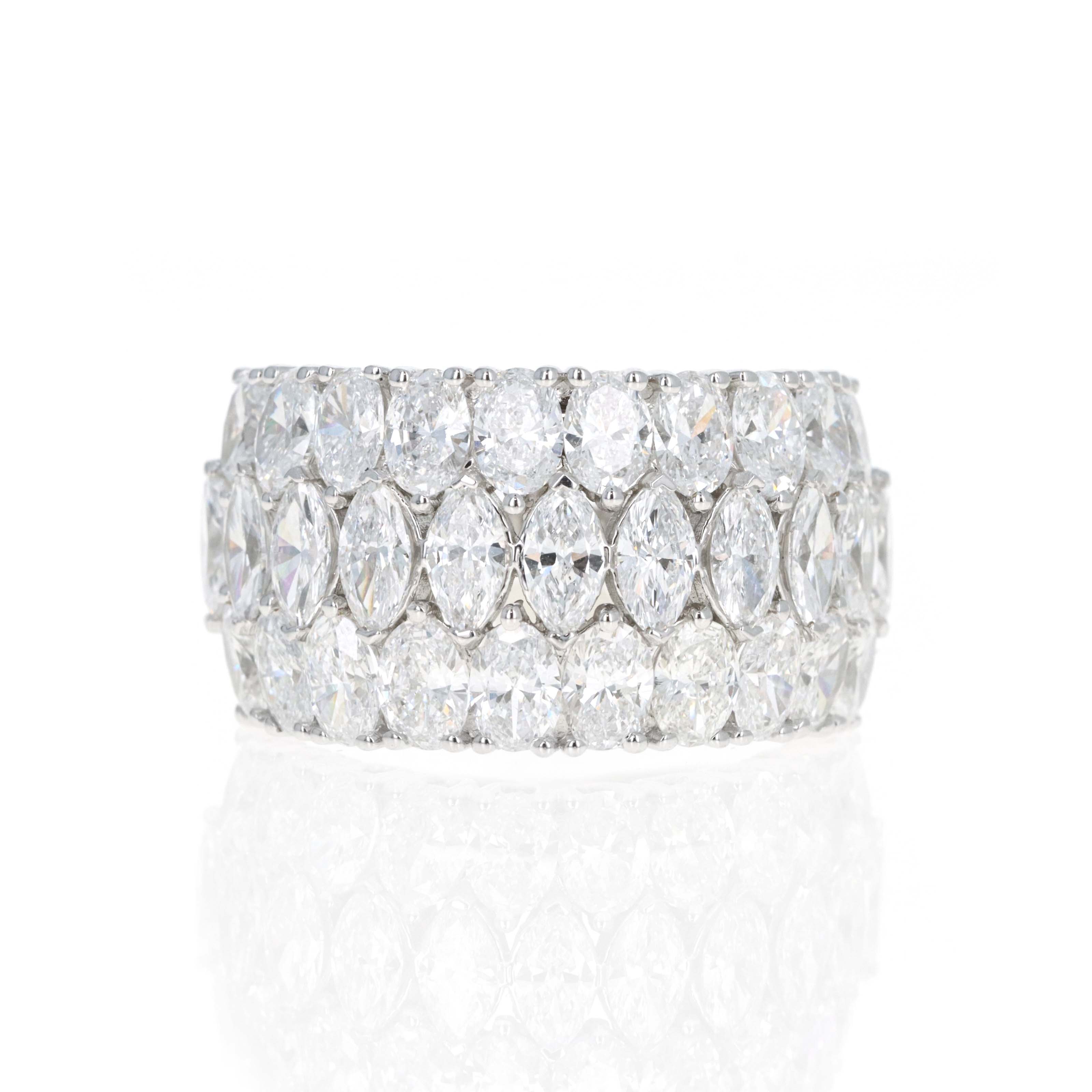 Lab Grown 4 Carat Diamond Pear Marquise Pave Band - Replica Handbags