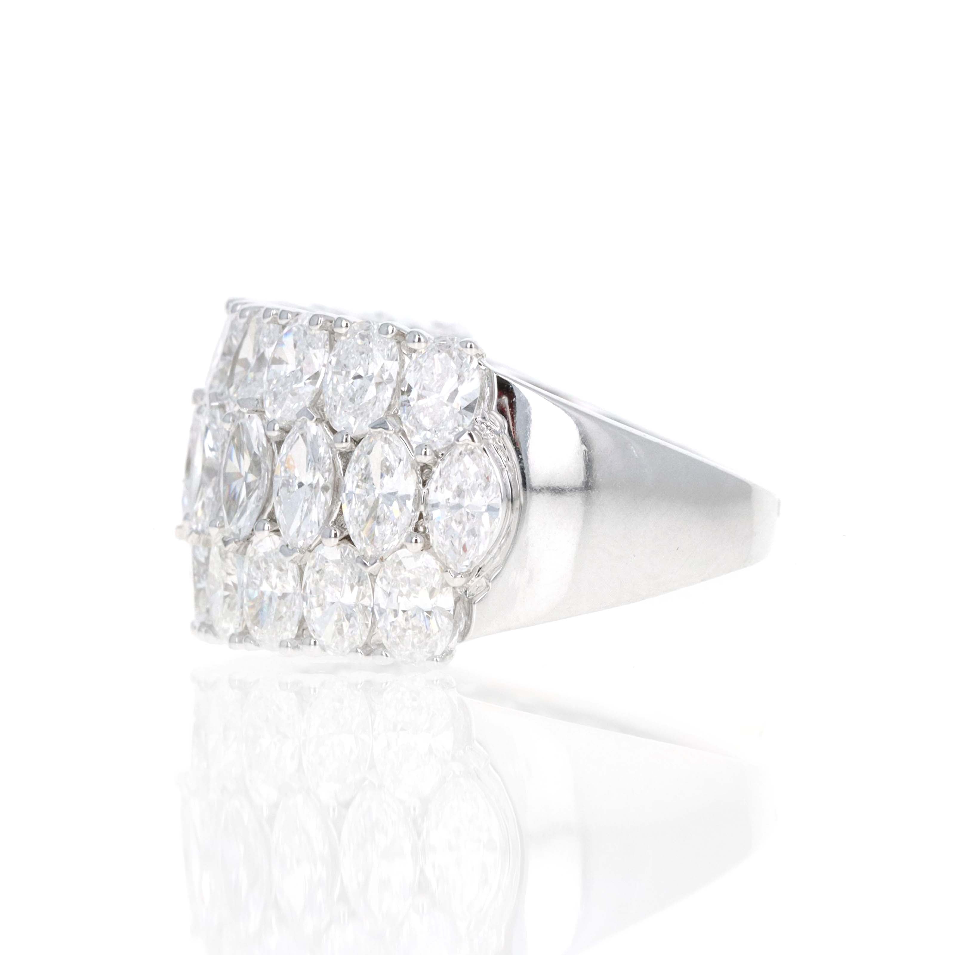 Lab Grown 4 Carat Diamond Pear Marquise Pave Band - Replica Handbags