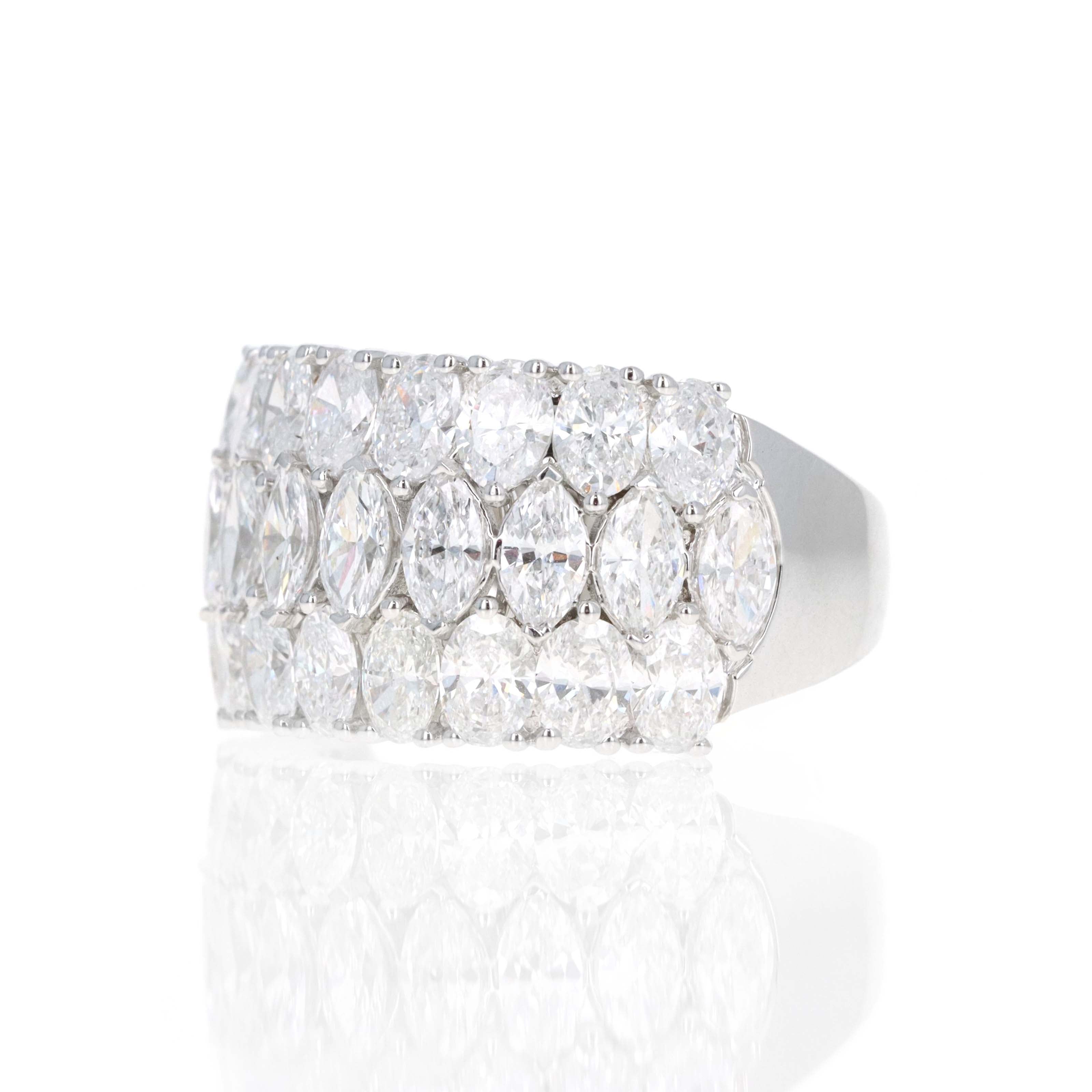 Lab Grown 4 Carat Diamond Pear Marquise Pave Band - Replica Handbags