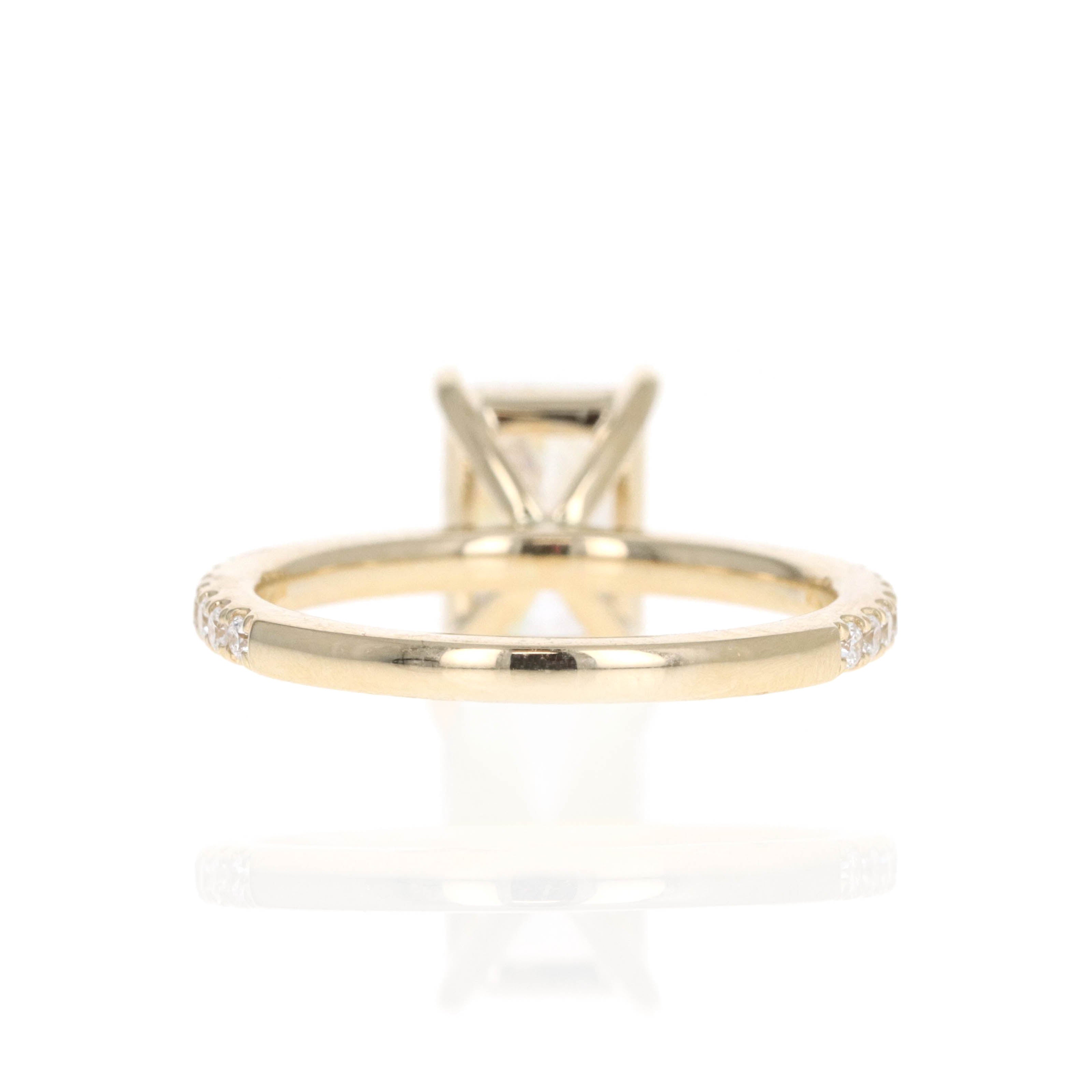 Lab Grown 2 Carat Radiant Diamond Accented Engagement Ring - Replica Handbags