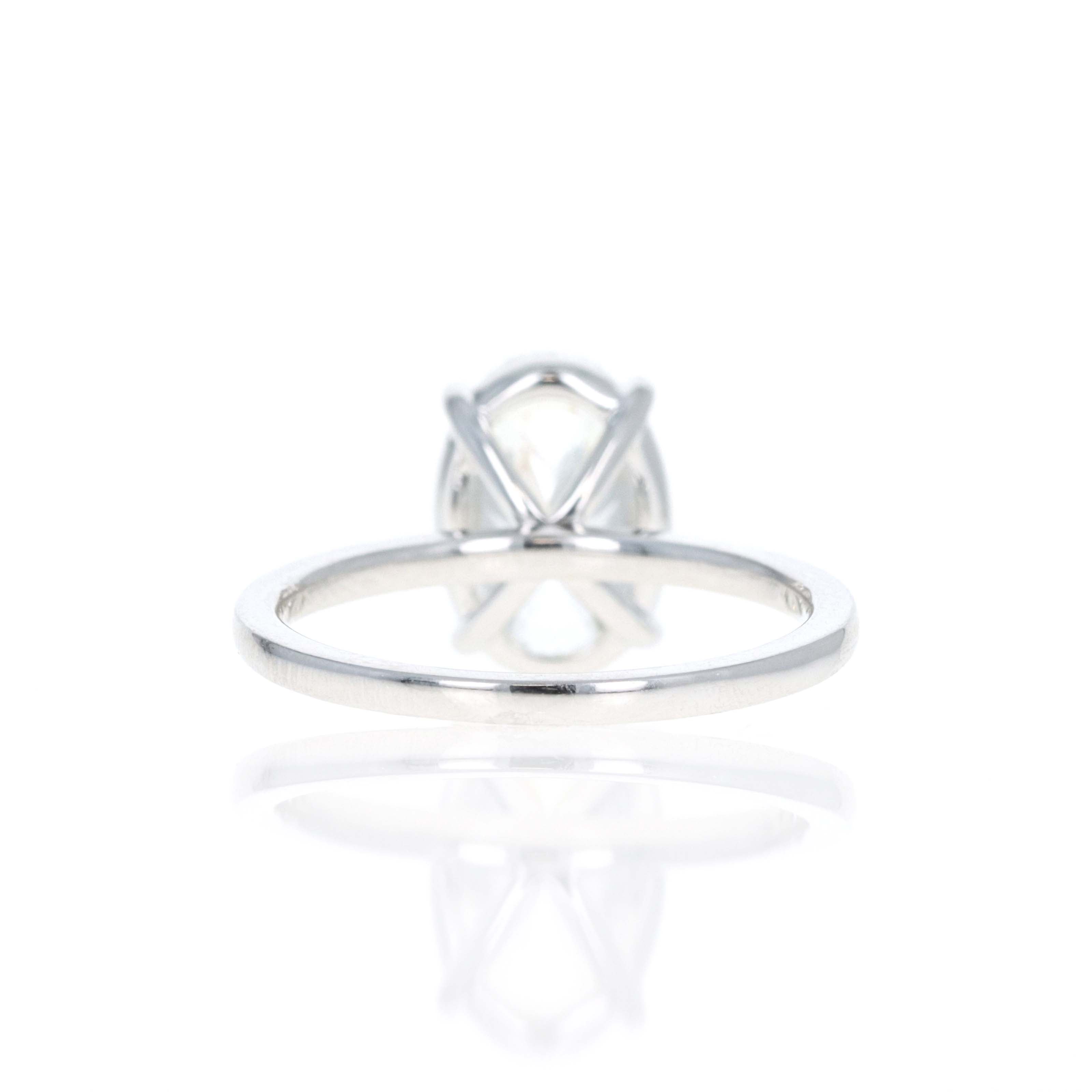 Lab Grown 3 Carat Oval Diamond Solitaire Engagement Ring - Replica Handbags