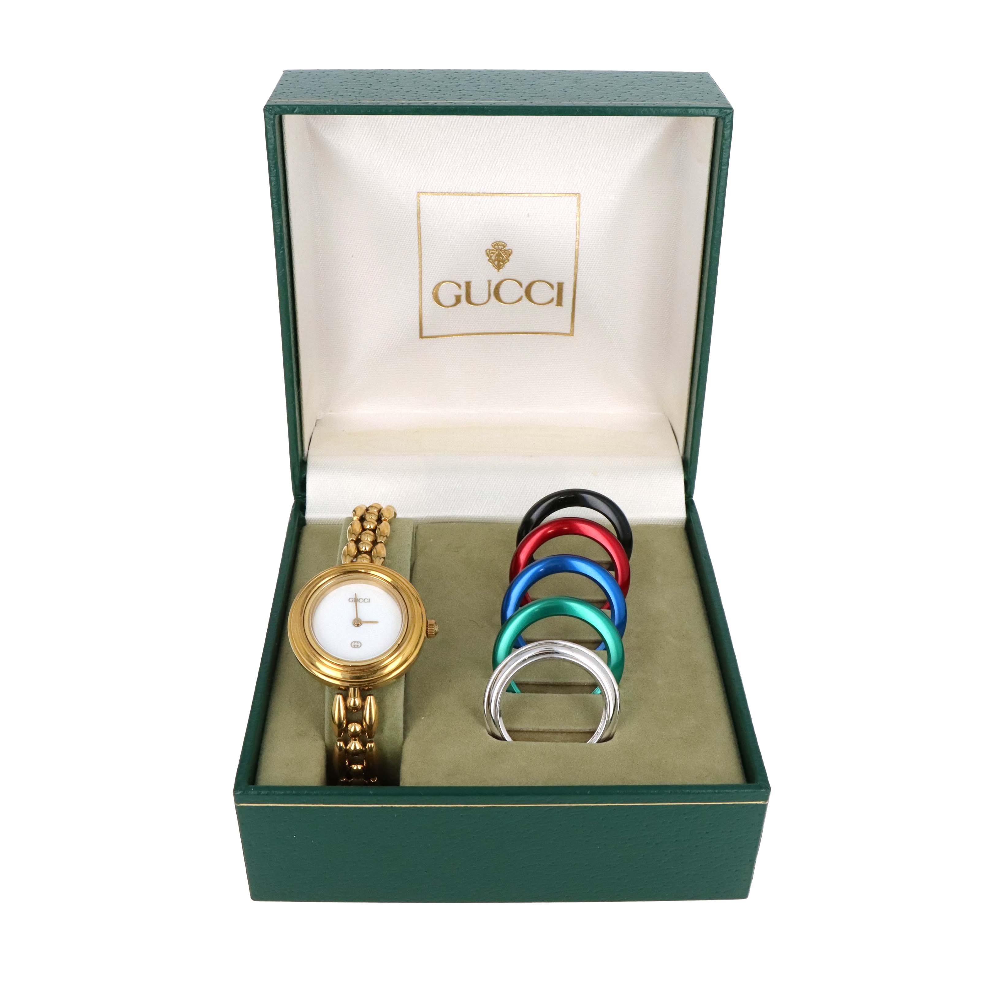 Vintage Gucci Interchangeable Bezel Watch Link Bracelet