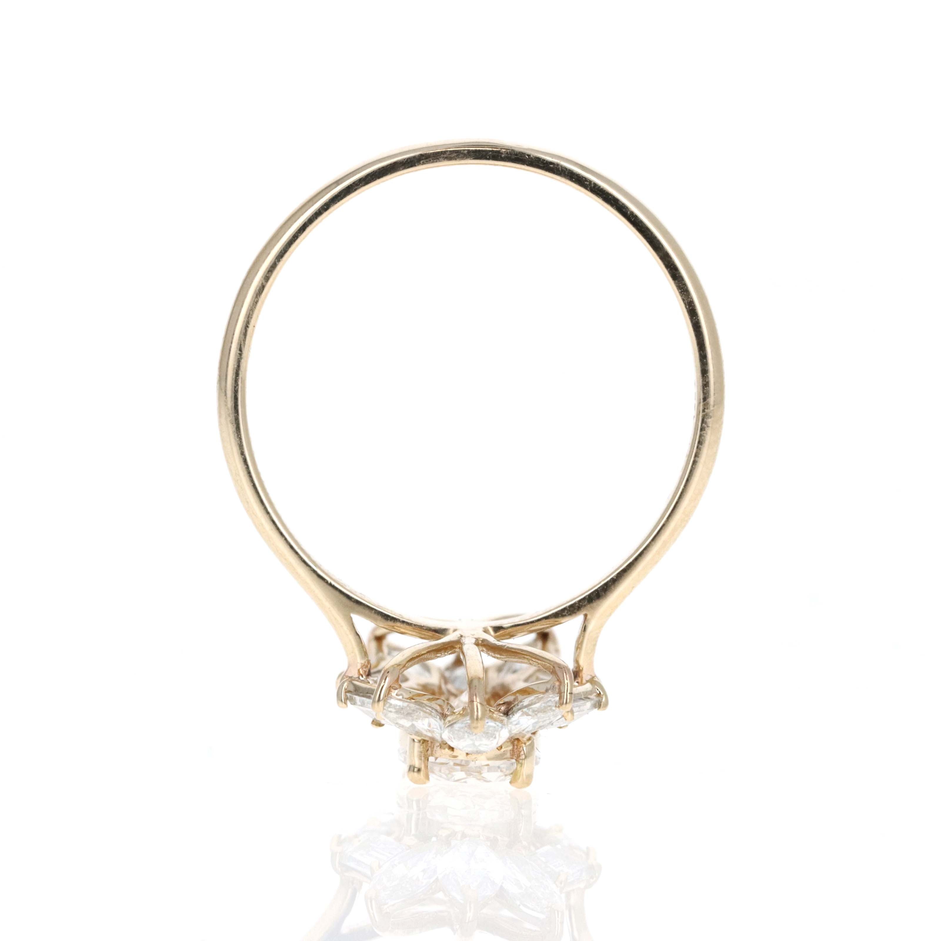 Lab Grown 1.5 Carat Oval Diamond Accented Halo Fan Engagement Ring - Replica Handbags