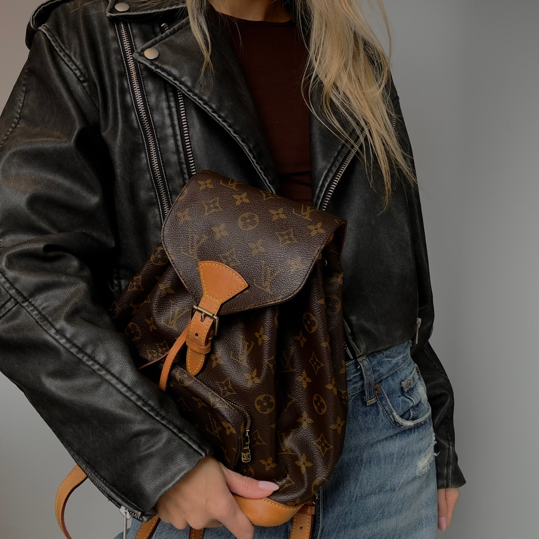 Louis Vuitton Monogram Montsouris MM -  Replica Handbags 