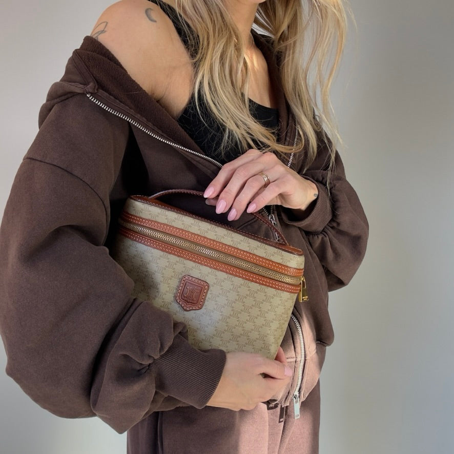 Celine Macadam Canvas Vanity Case - Replica Handbags