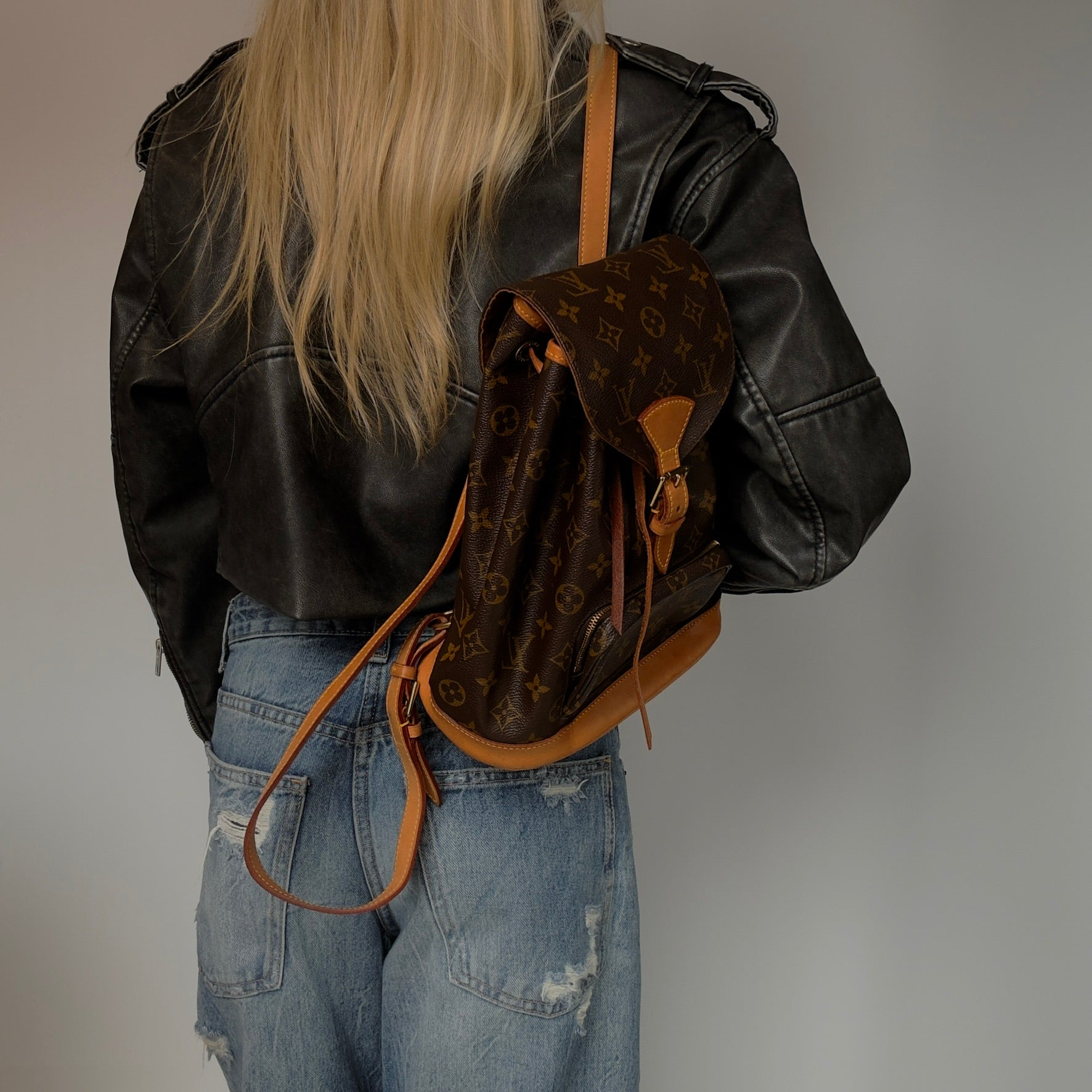 Louis Vuitton Monogram Montsouris MM -  Replica Handbags 