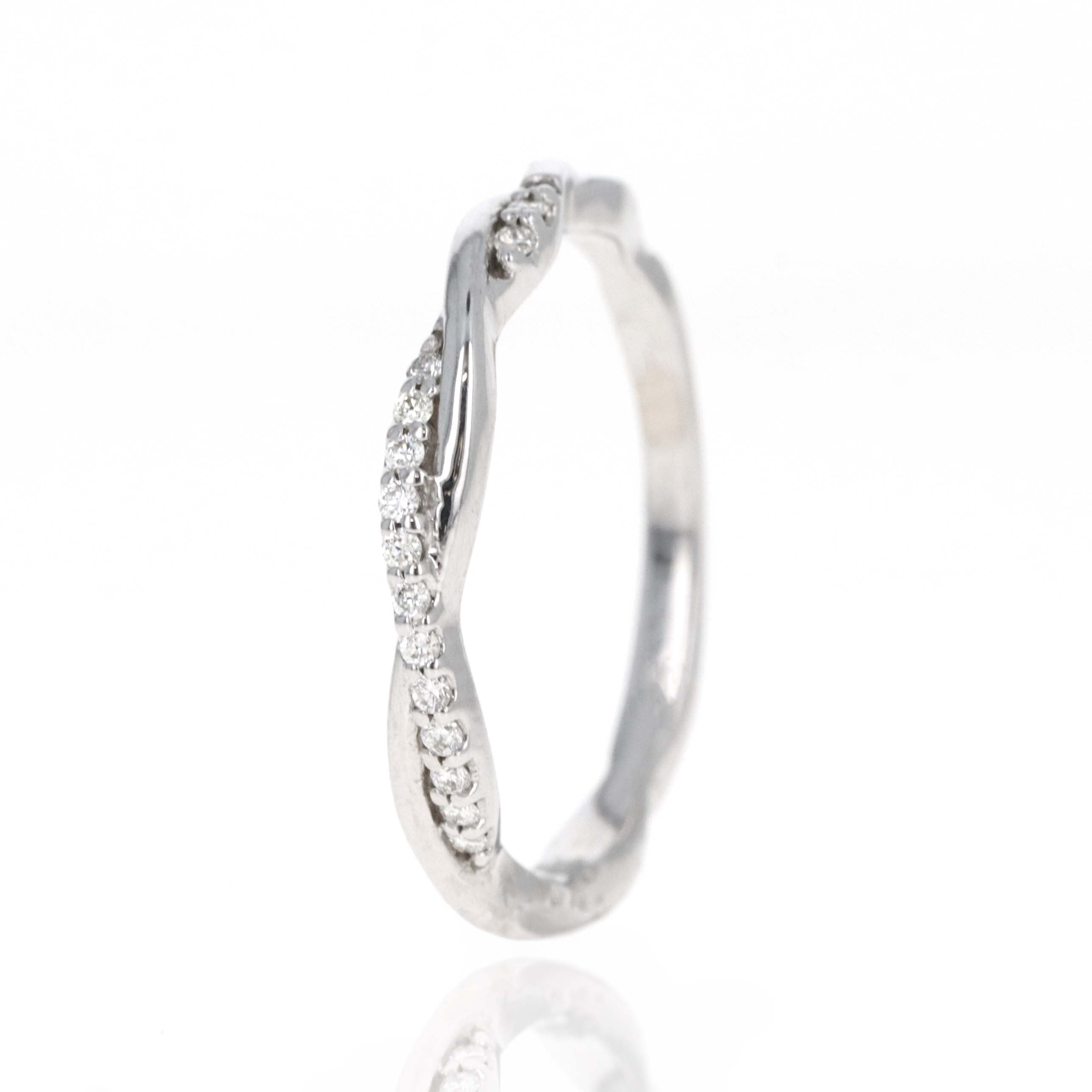 14K Gold Diamond Twist Wedding Band -  Replica Handbags 