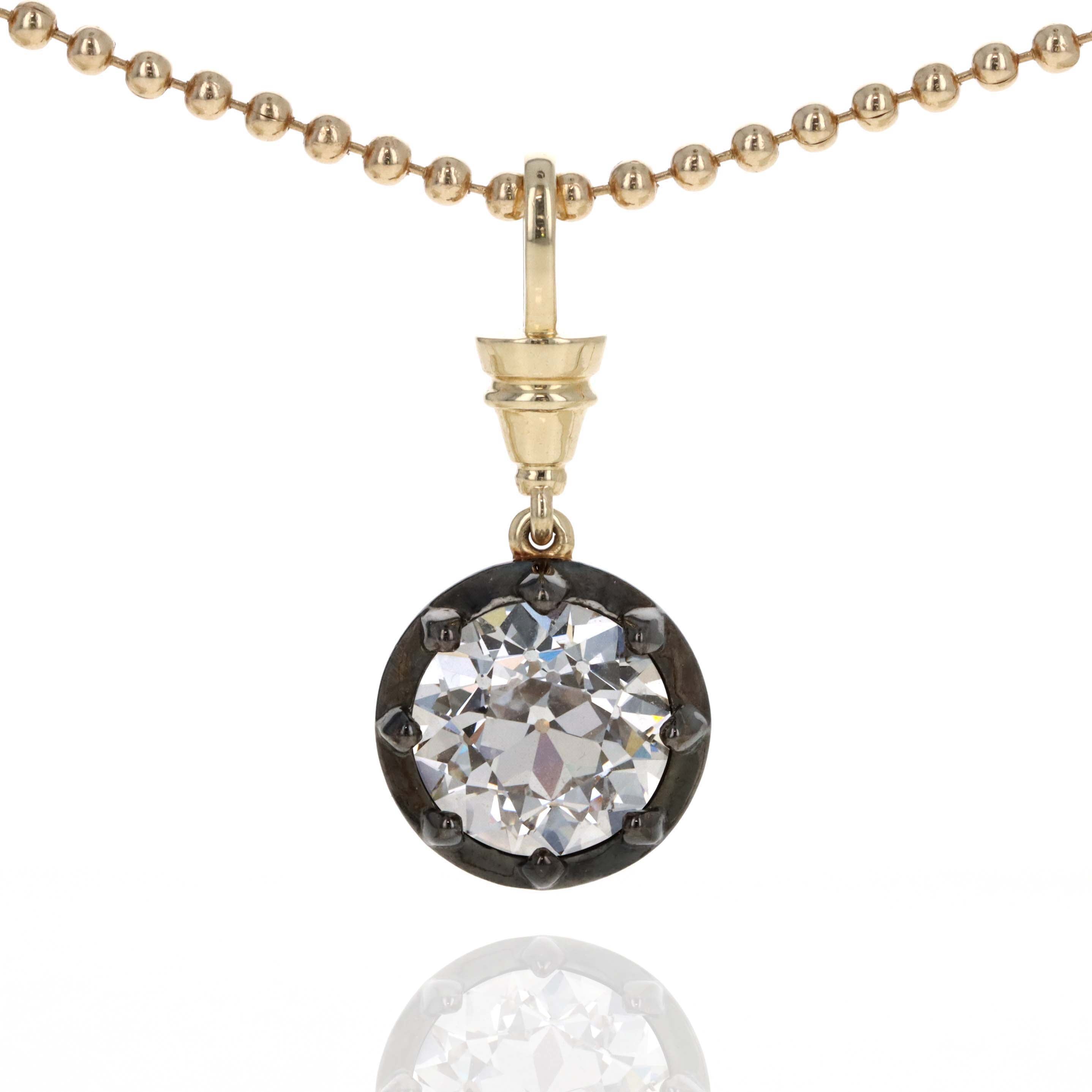 Georgian Inspired 5 Carat Old European Lab Grown Diamond Pendant Necklace -  Replica Handbags 