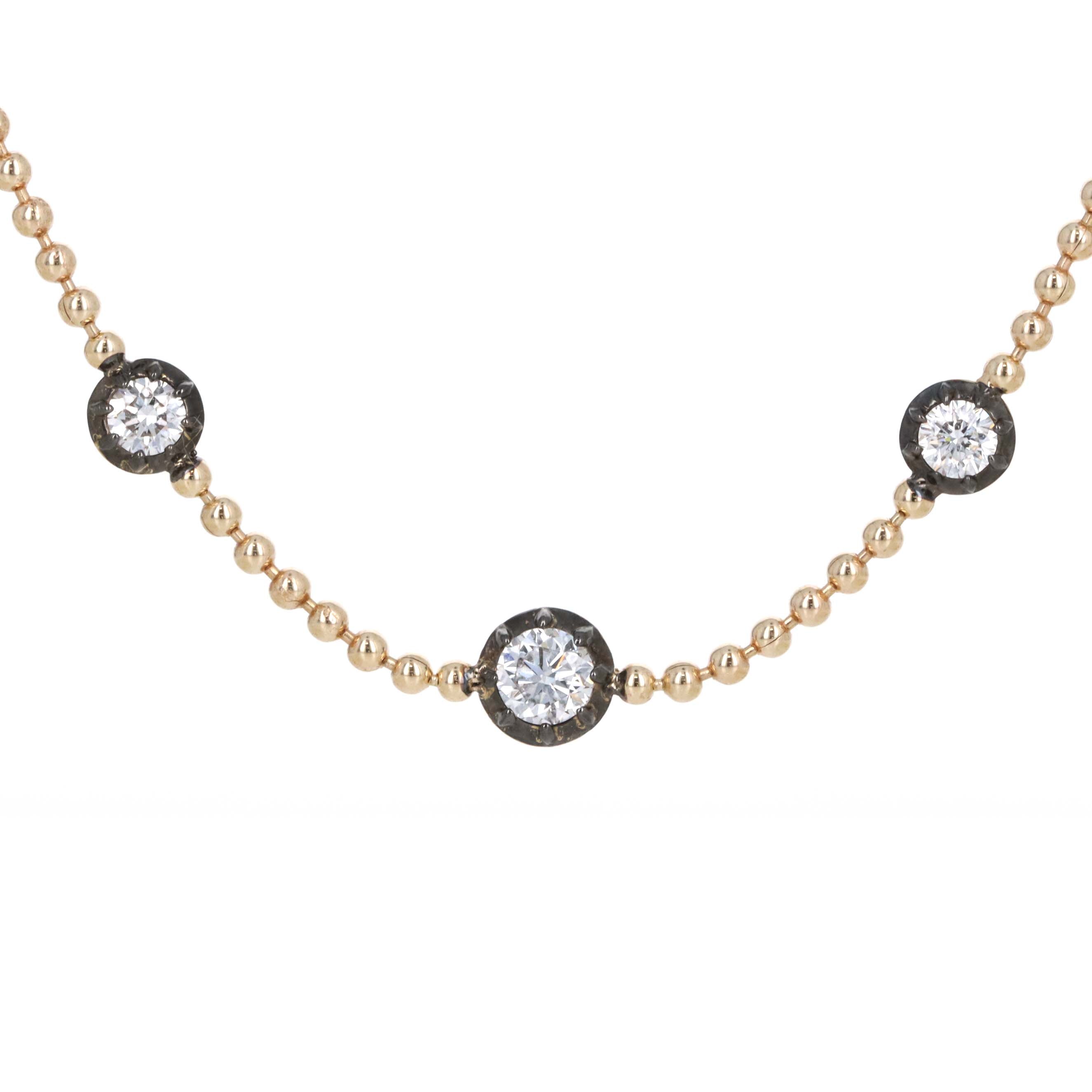 Georgian Inspired 3 Carat Lab Grown Diamond Station Necklace - Replica Handbags