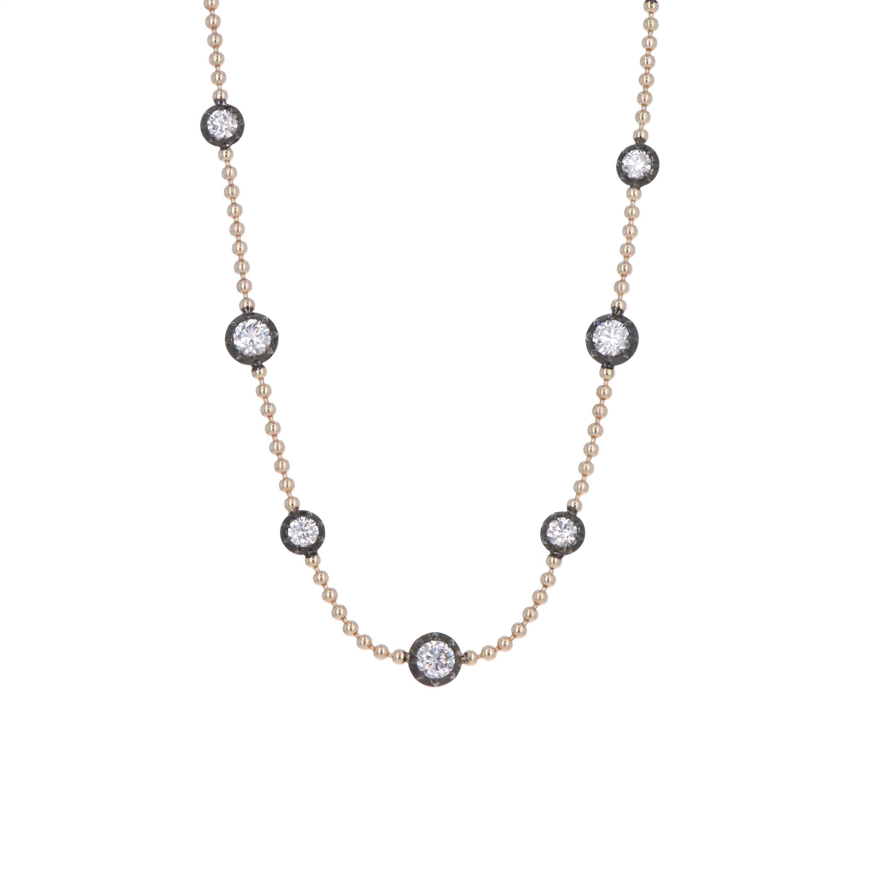 Georgian Inspired 3 Carat Lab Grown Diamond Station Necklace - Replica Handbags