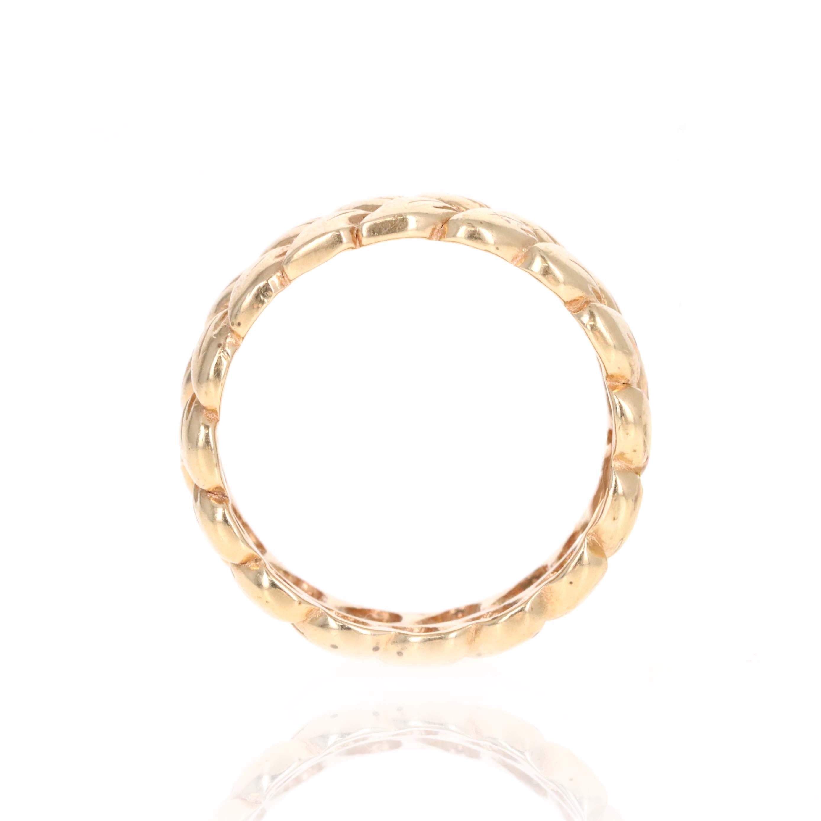 14K Yellow Gold Laurel Wreath Band - Replica Handbags