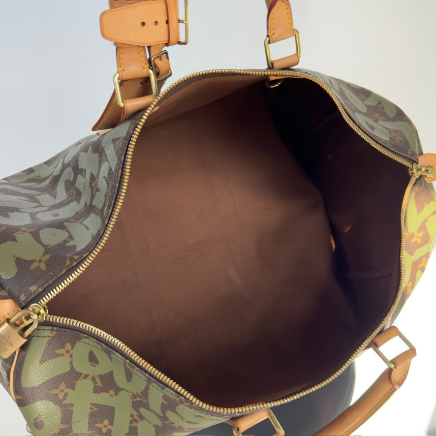 Louis Vuitton Stephen Sprouse Monogram Graffiti Keepall 50 Dark Green -  Replica Handbags 