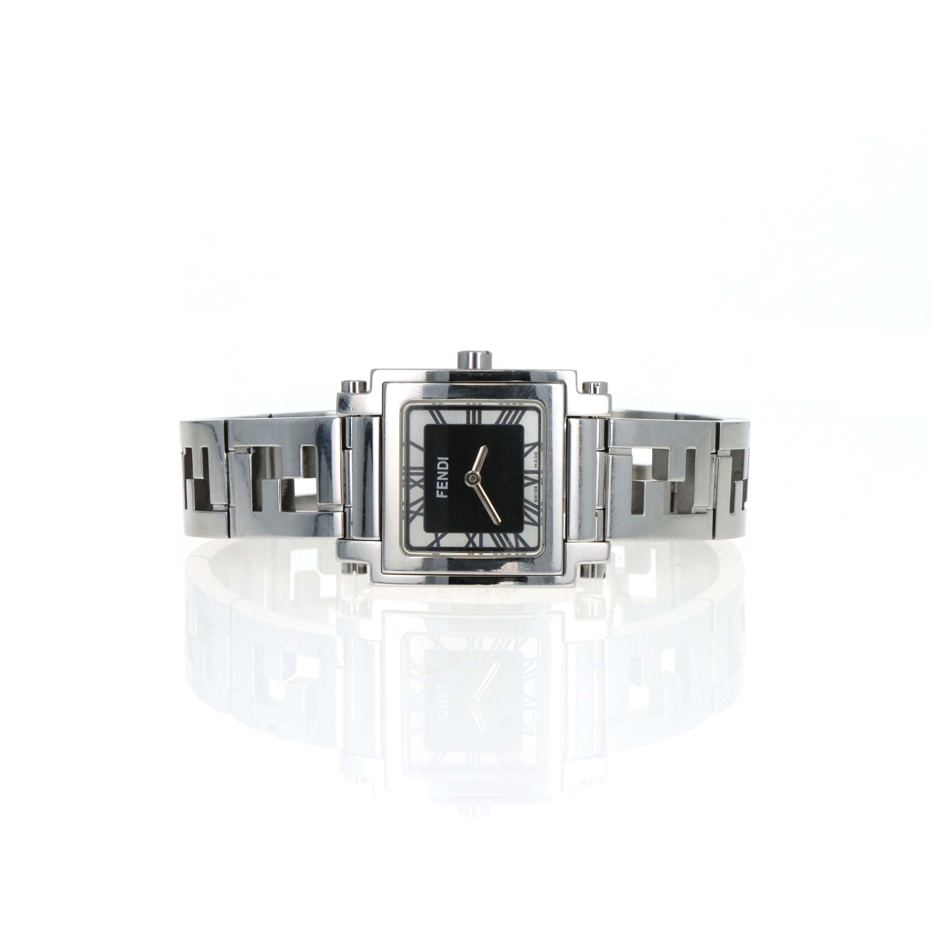 Fendi 6000L Quadro Stainless Steel Quartz Movement Watch - Replica Handbags