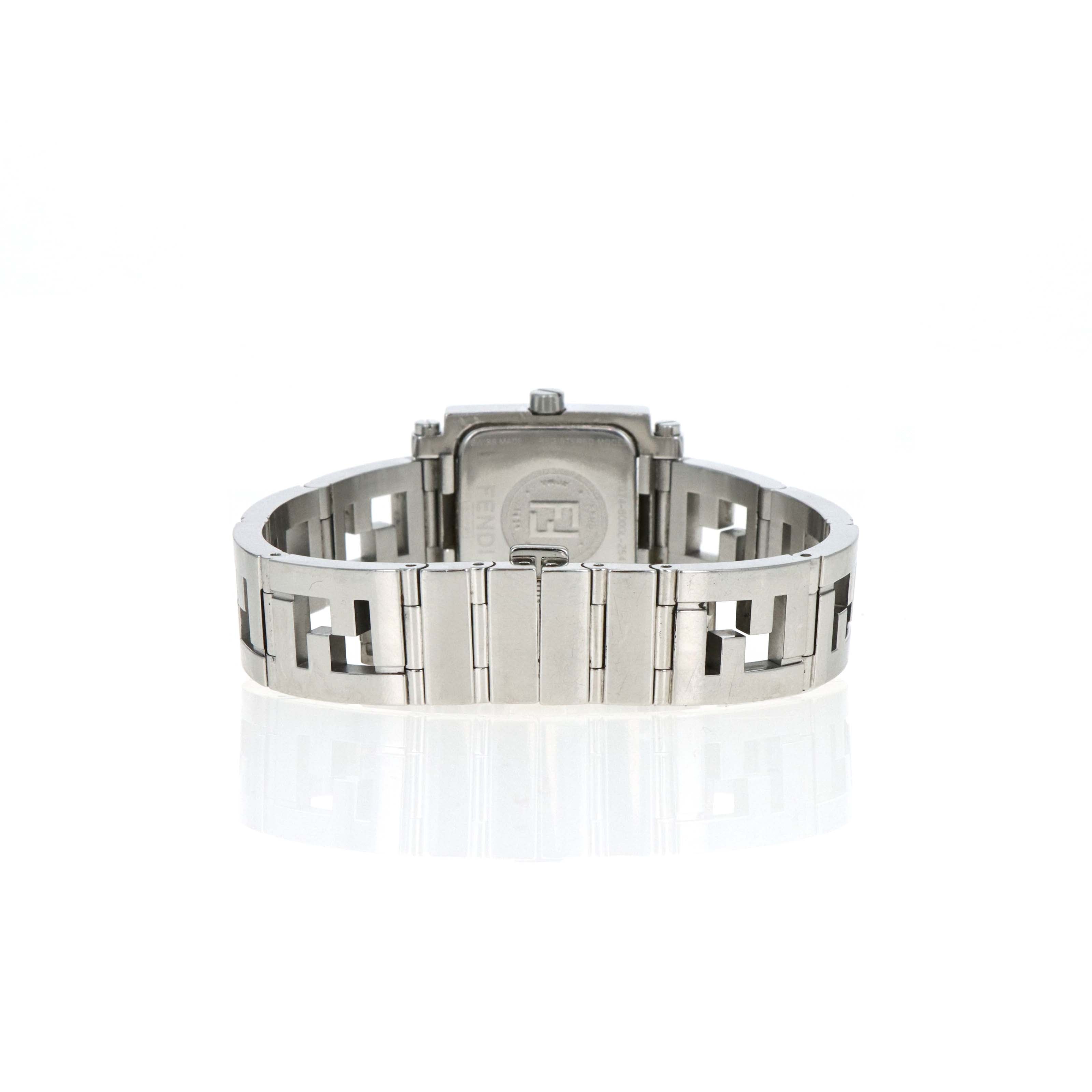 Fendi 6000L Quadro Stainless Steel Quartz Movement Watch -  Replica Handbags 