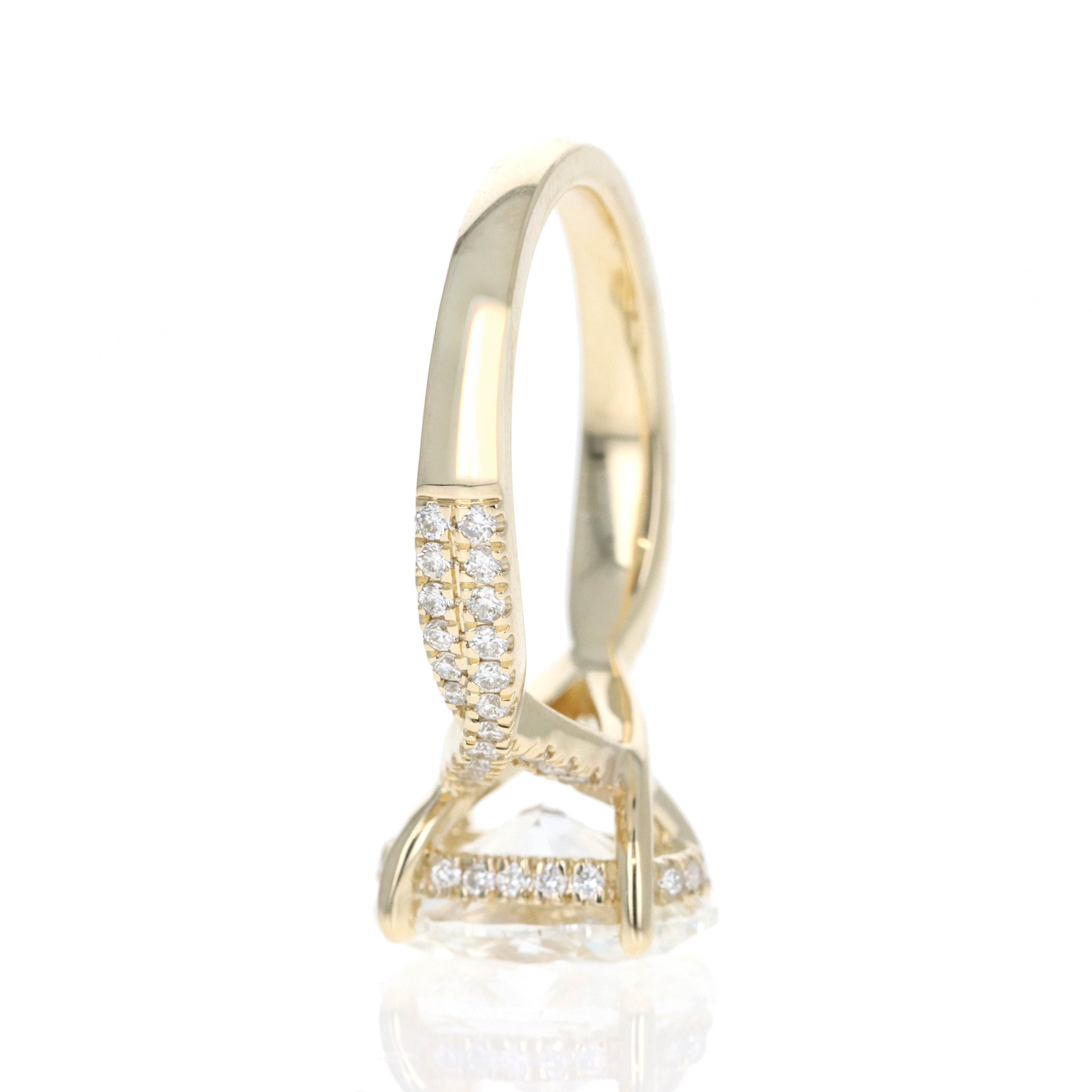 Lab Grown 3 Carat Oval Diamond Infinity Accented Engagement Ring - Replica Handbags