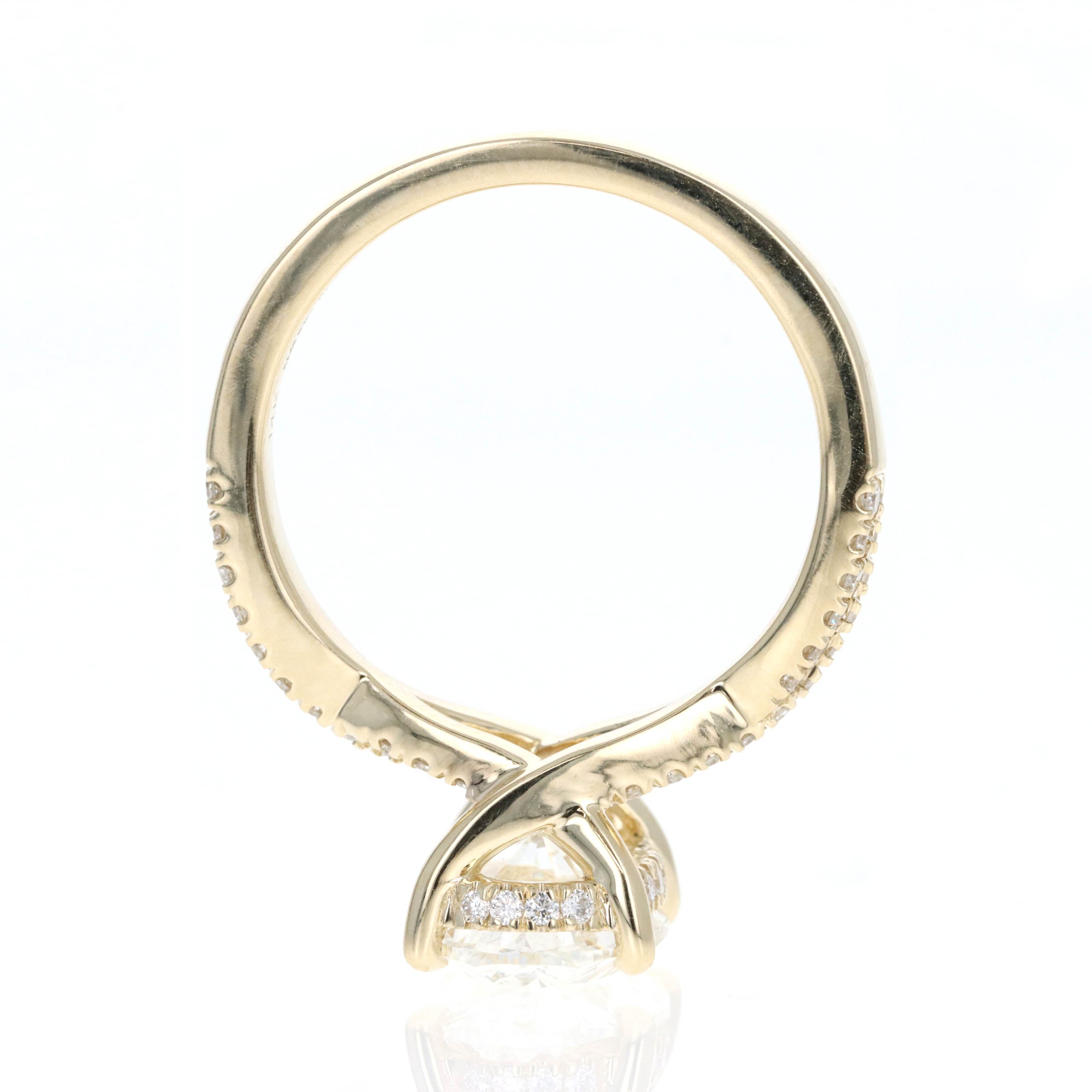 Lab Grown 3 Carat Oval Diamond Infinity Accented Engagement Ring - Replica Handbags