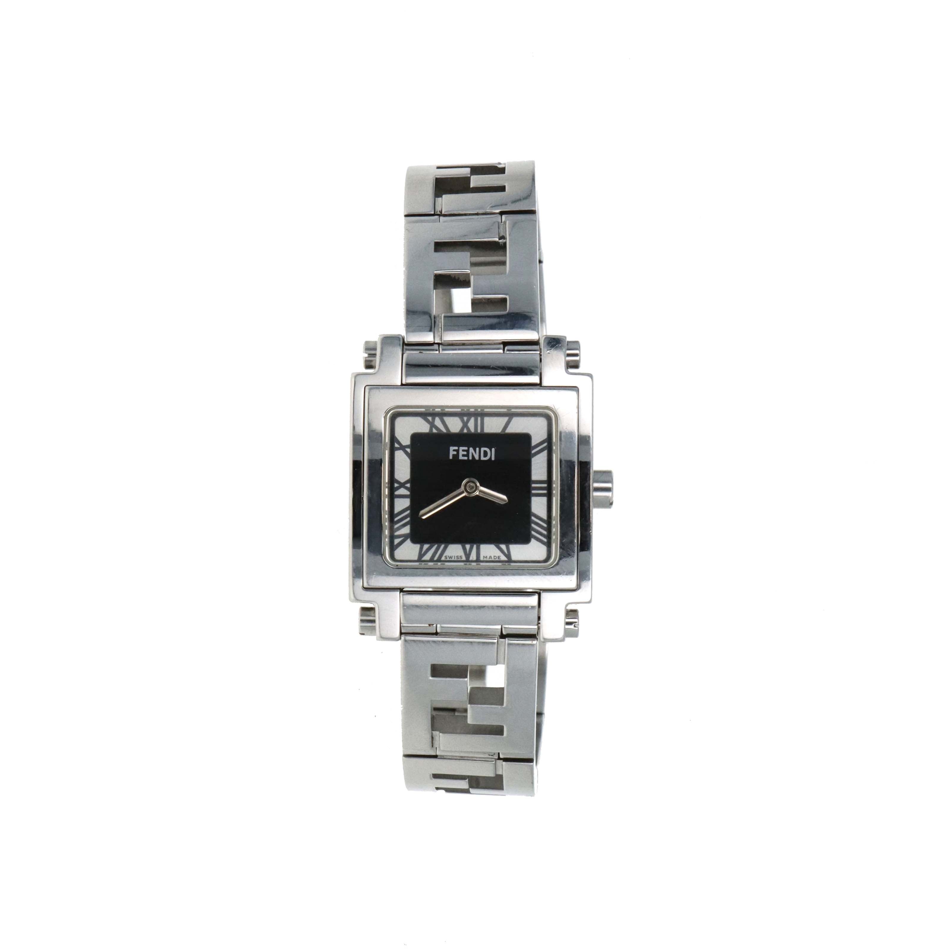 Fendi 6000L Quadro Stainless Steel Quartz Movement Watch -  Replica Handbags 