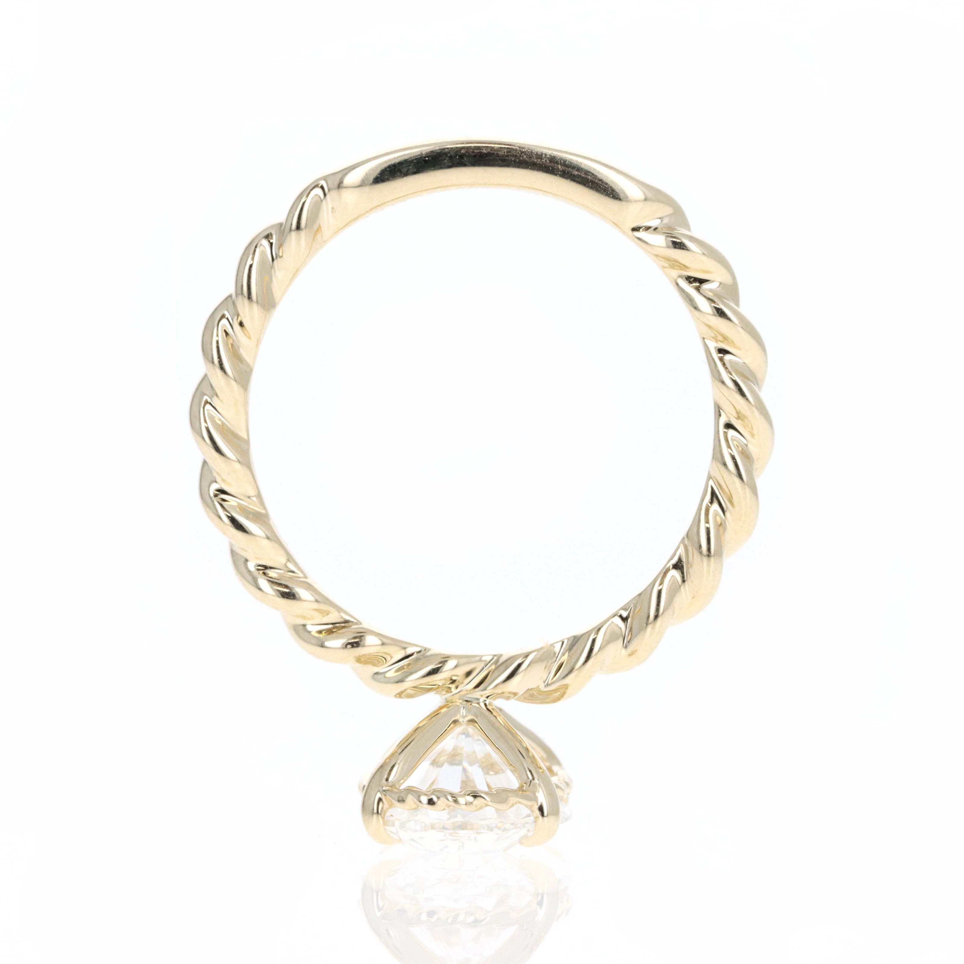 Lab Grown 3 Carat Oval Diamond Braided Engagement Ring - Replica Handbags