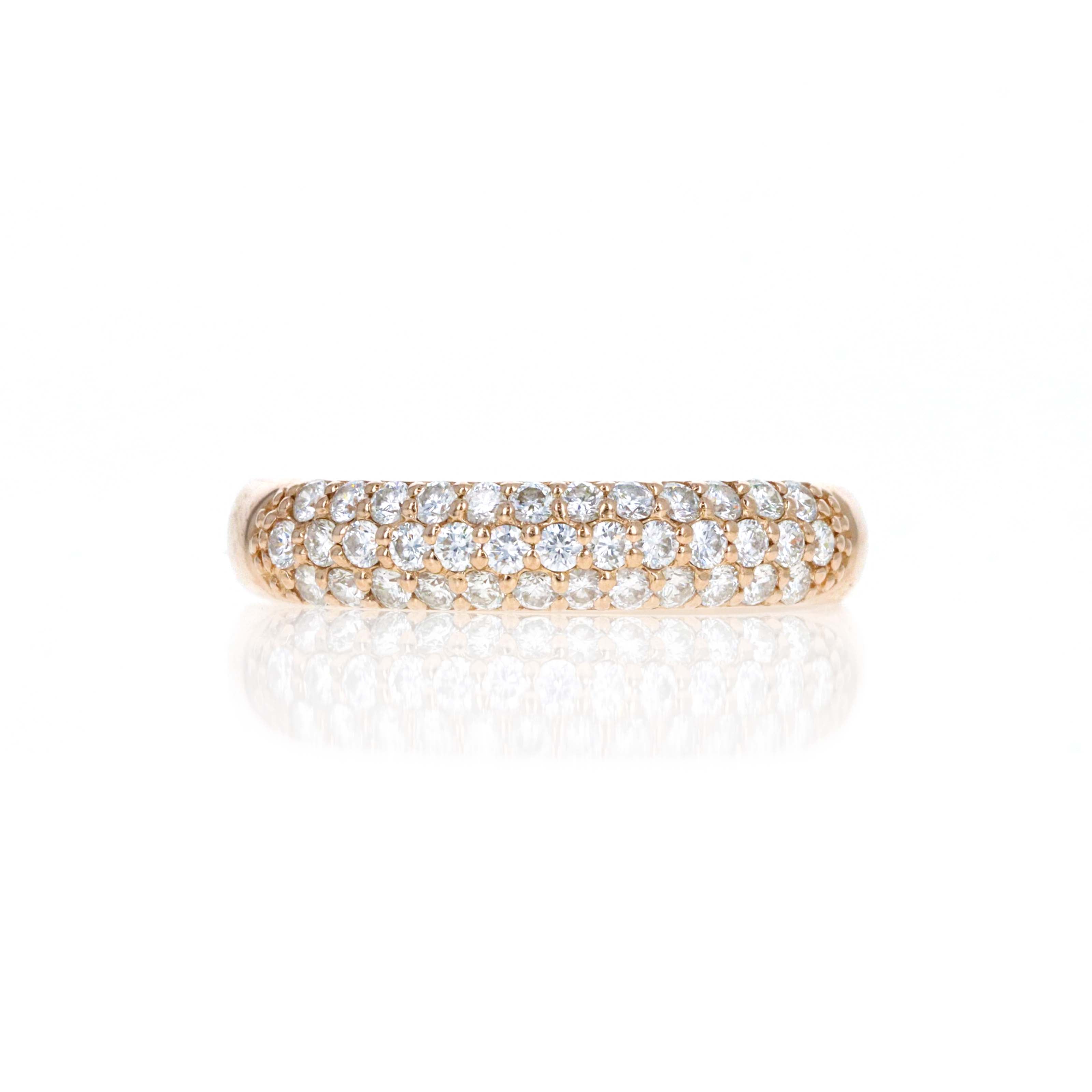 Ponte Vecchio 18K Rose Gold 0.40 Carat Round Brilliant Diamond Pavé Ring -  Replica Handbags 