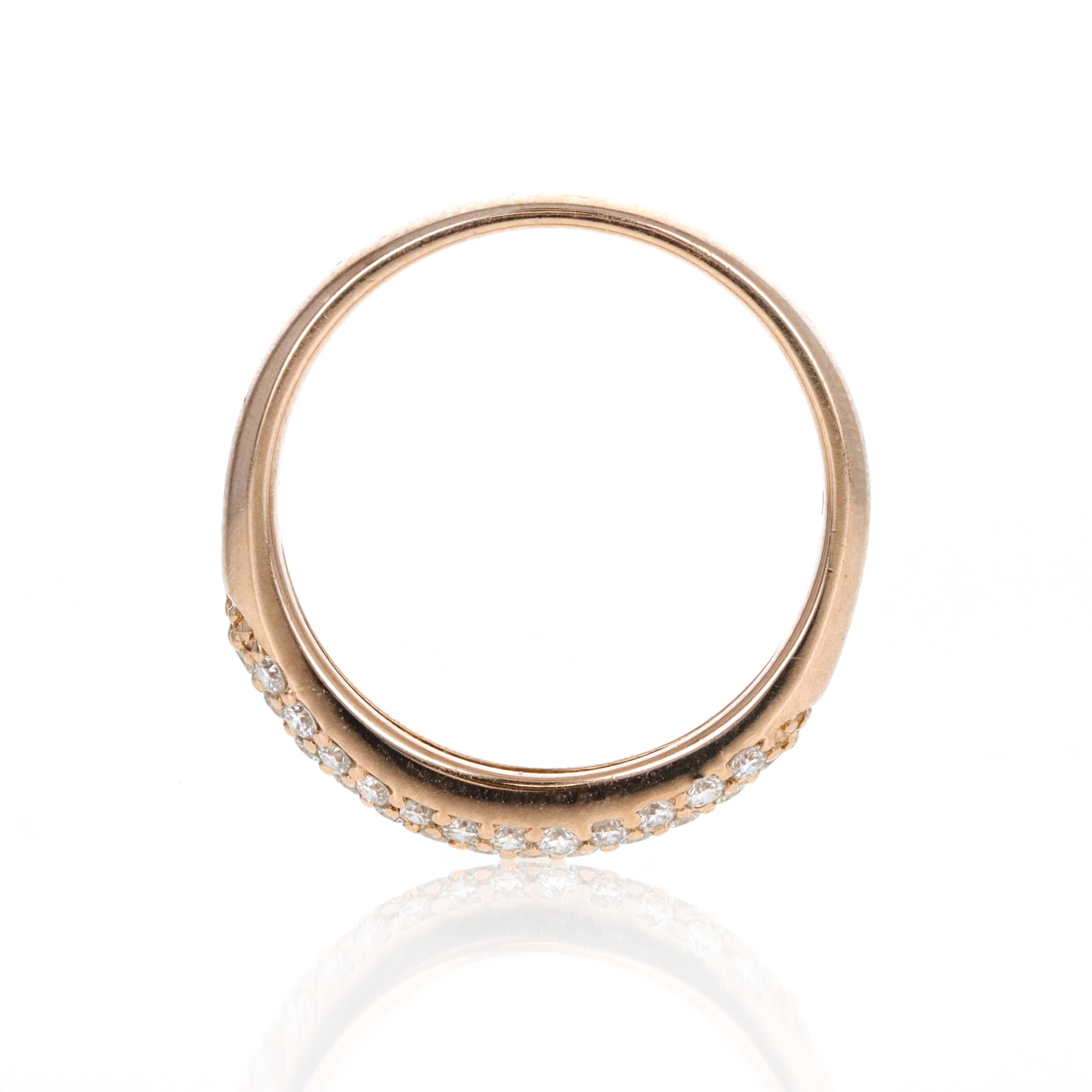 Ponte Vecchio 18K Rose Gold 0.40 Carat Round Brilliant Diamond Pavé Ring - Replica Handbags