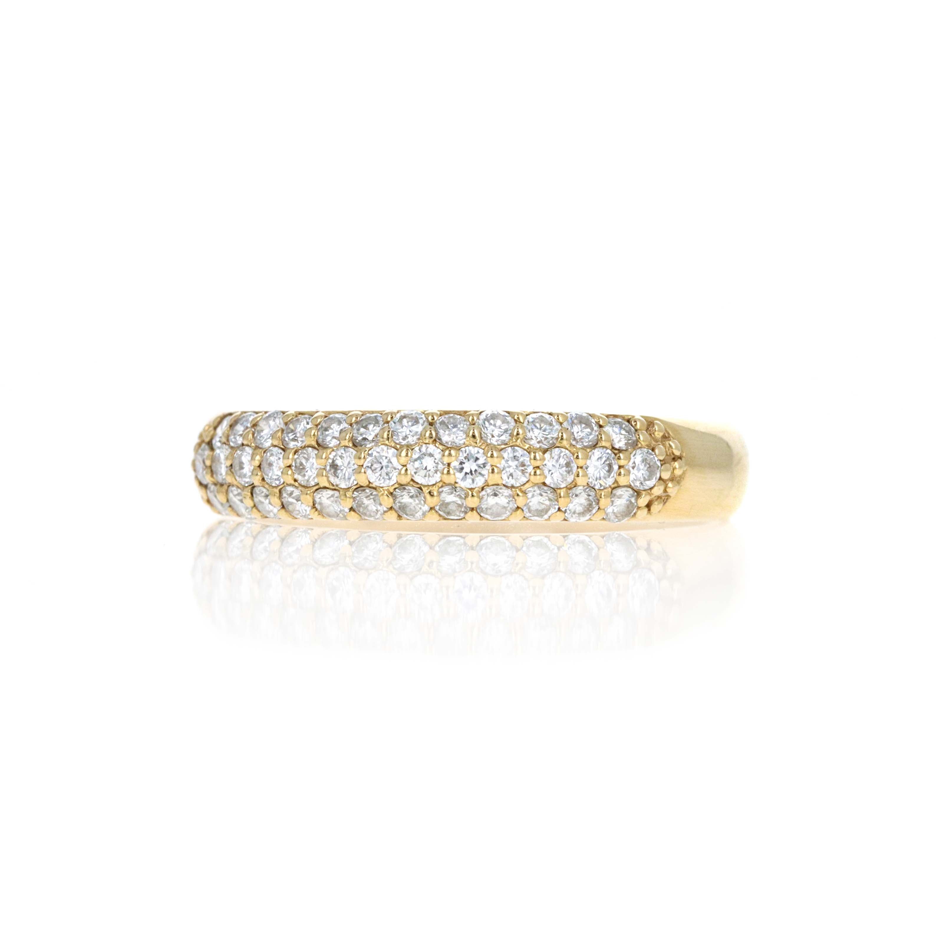 Ponte Vecchio 18K Yellow Gold 0.40 Carat Round Brilliant Diamond Pavé Ring -  Replica Handbags 