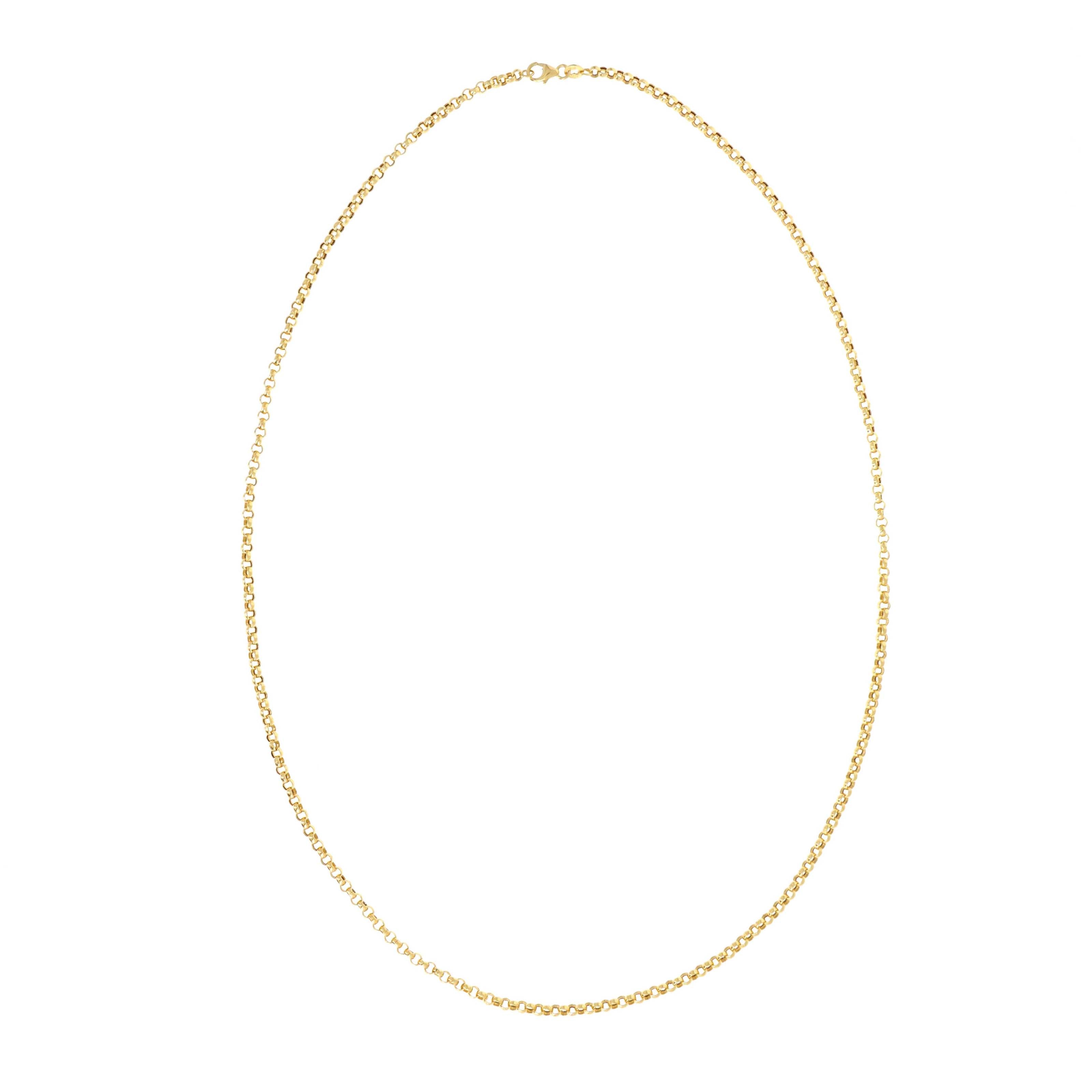 14K Yellow Gold 3.2mm Rolo Chain Necklace