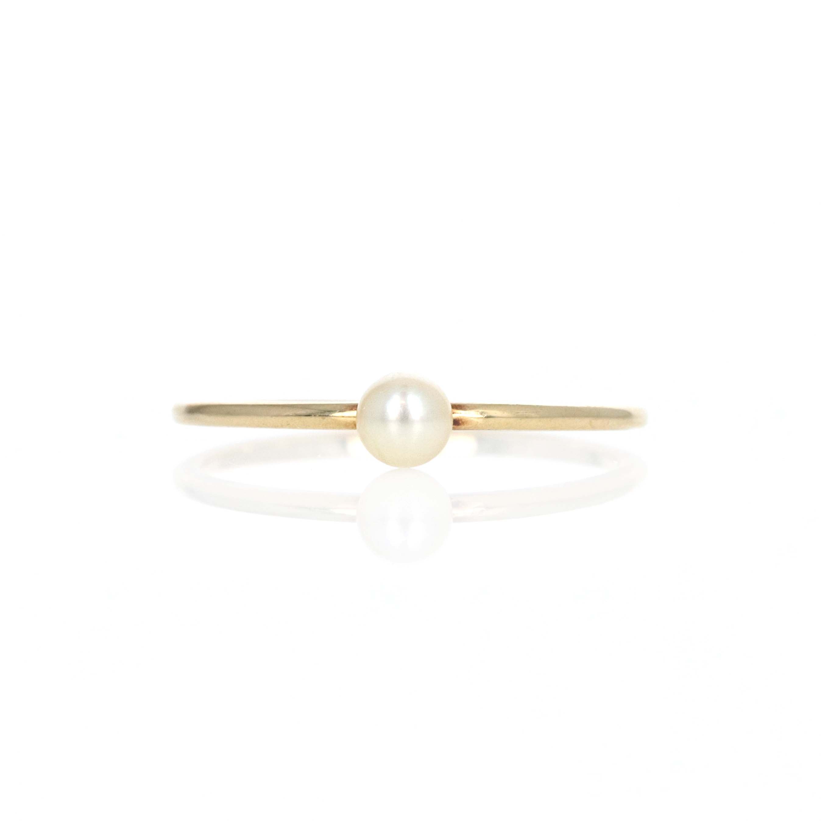 14K Yellow Gold Pearl Ring -  Replica Handbags 