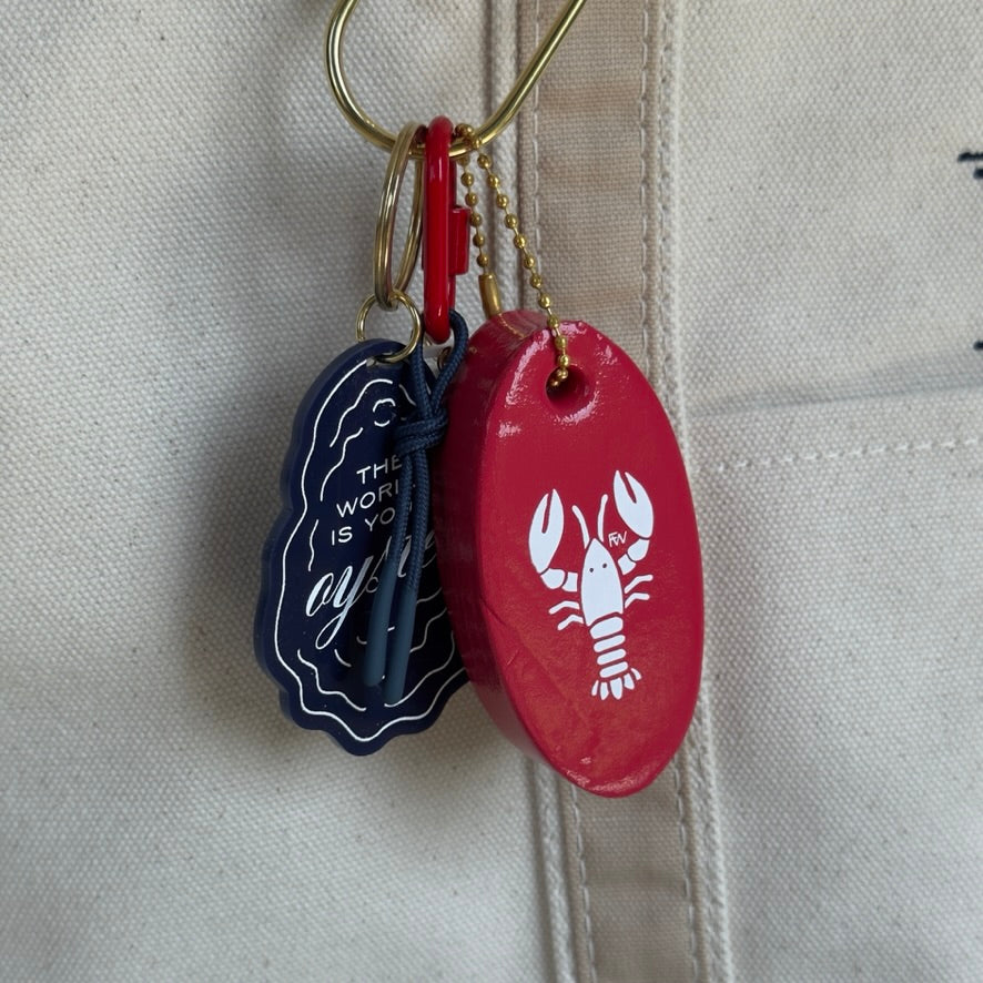 Embroidered Cape May Medium Canvas Boat Tote x Freshwater Curated Goods Bag Charms - Replica Handbags