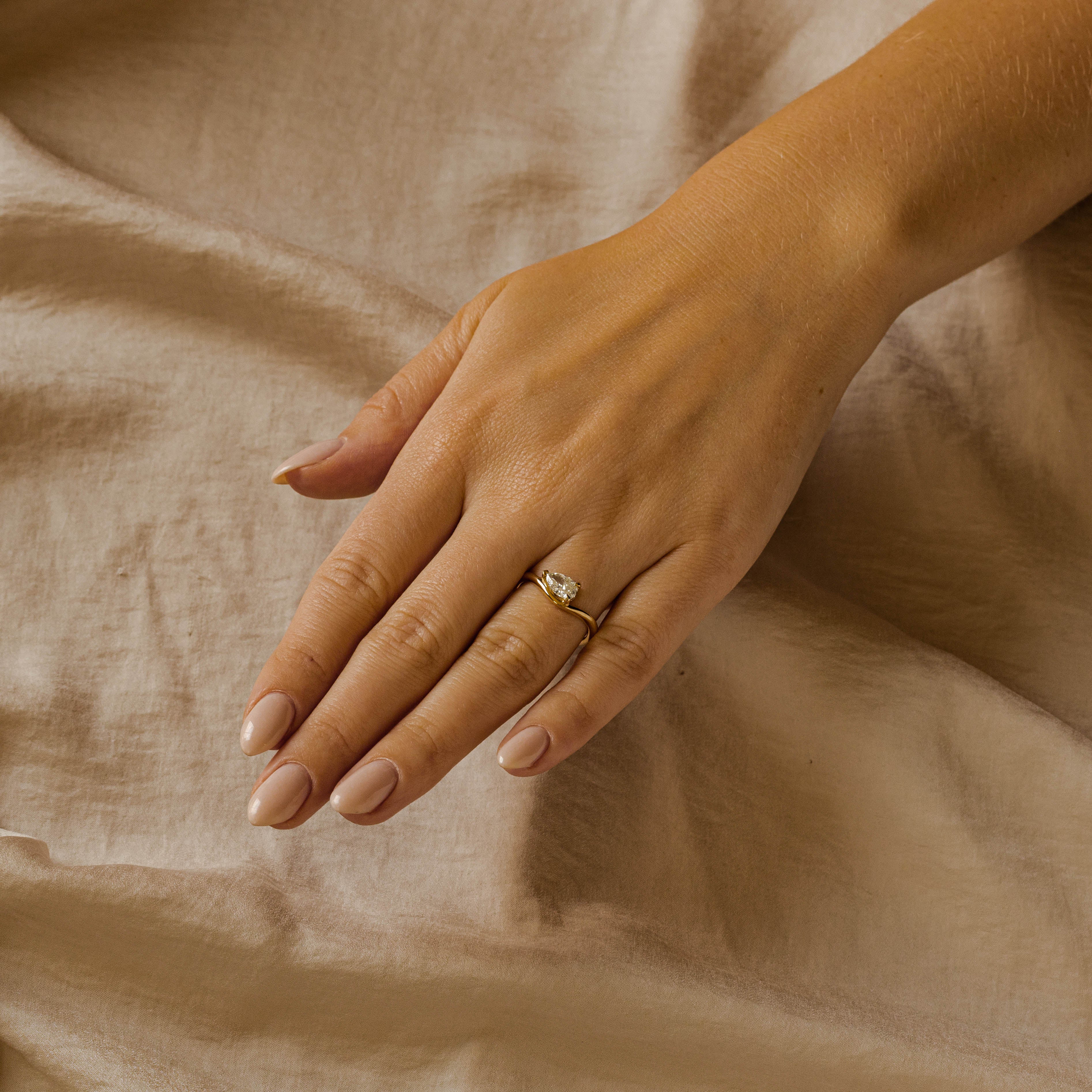 0.63 Carat East-West Pear Diamond Ring -  Replica Handbags 