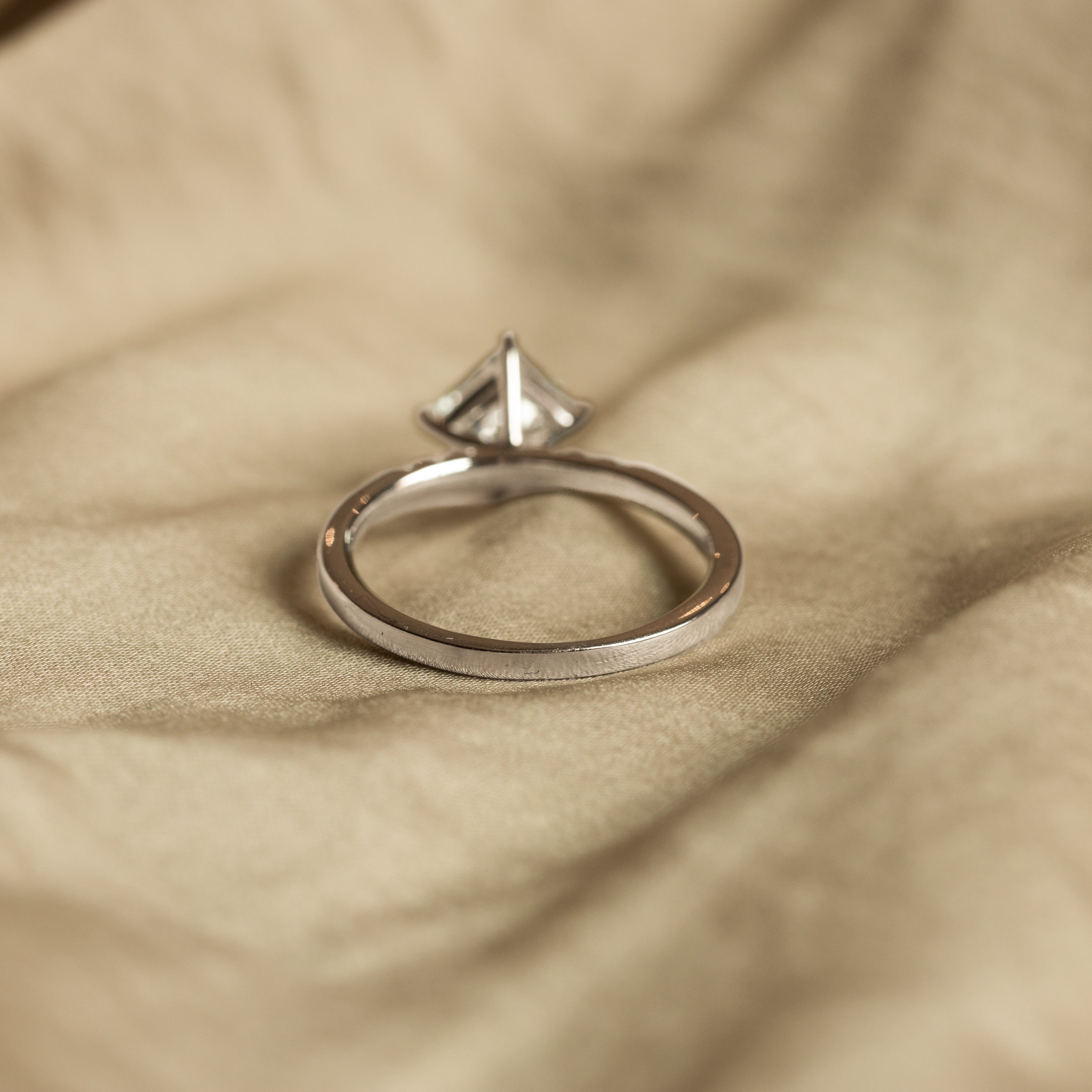 1.20 Carat Princess Diamond Engagement Ring in Platinum - Replica Handbags